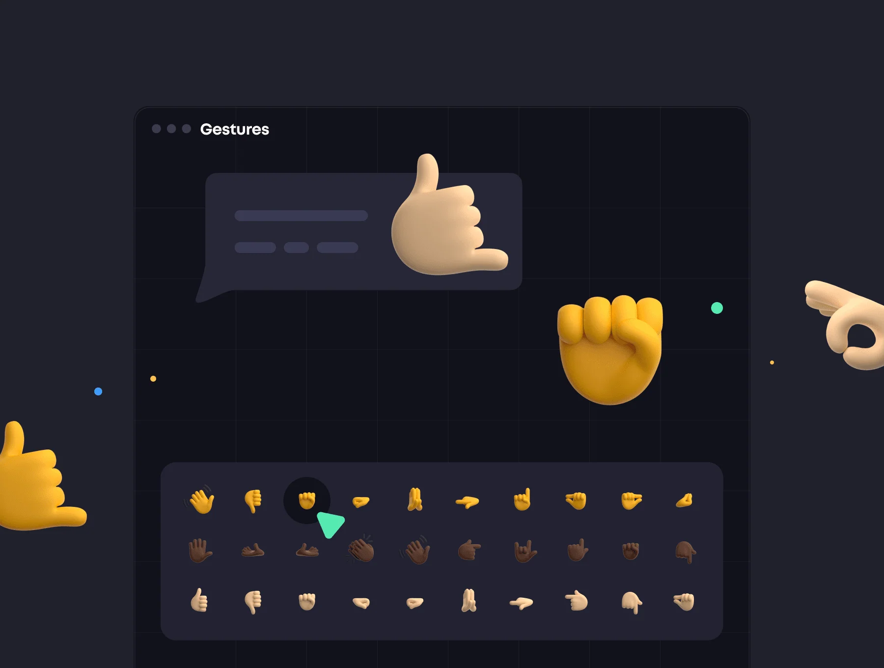 Gestures: 3D Emoji Pack 3