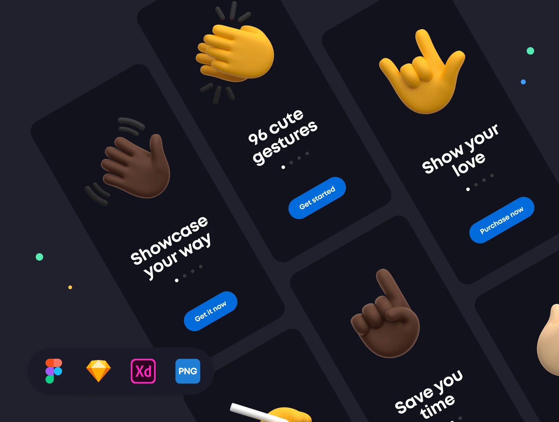 Gestures: 3D Emoji Pack 5