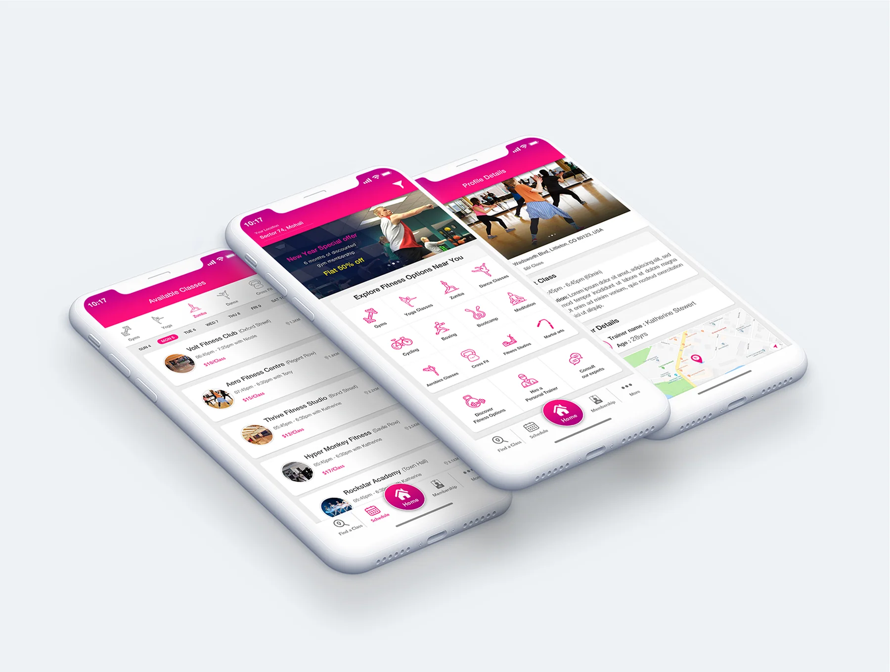 GET FIT - Find NearBy Fitness Classes App UI Kit 4