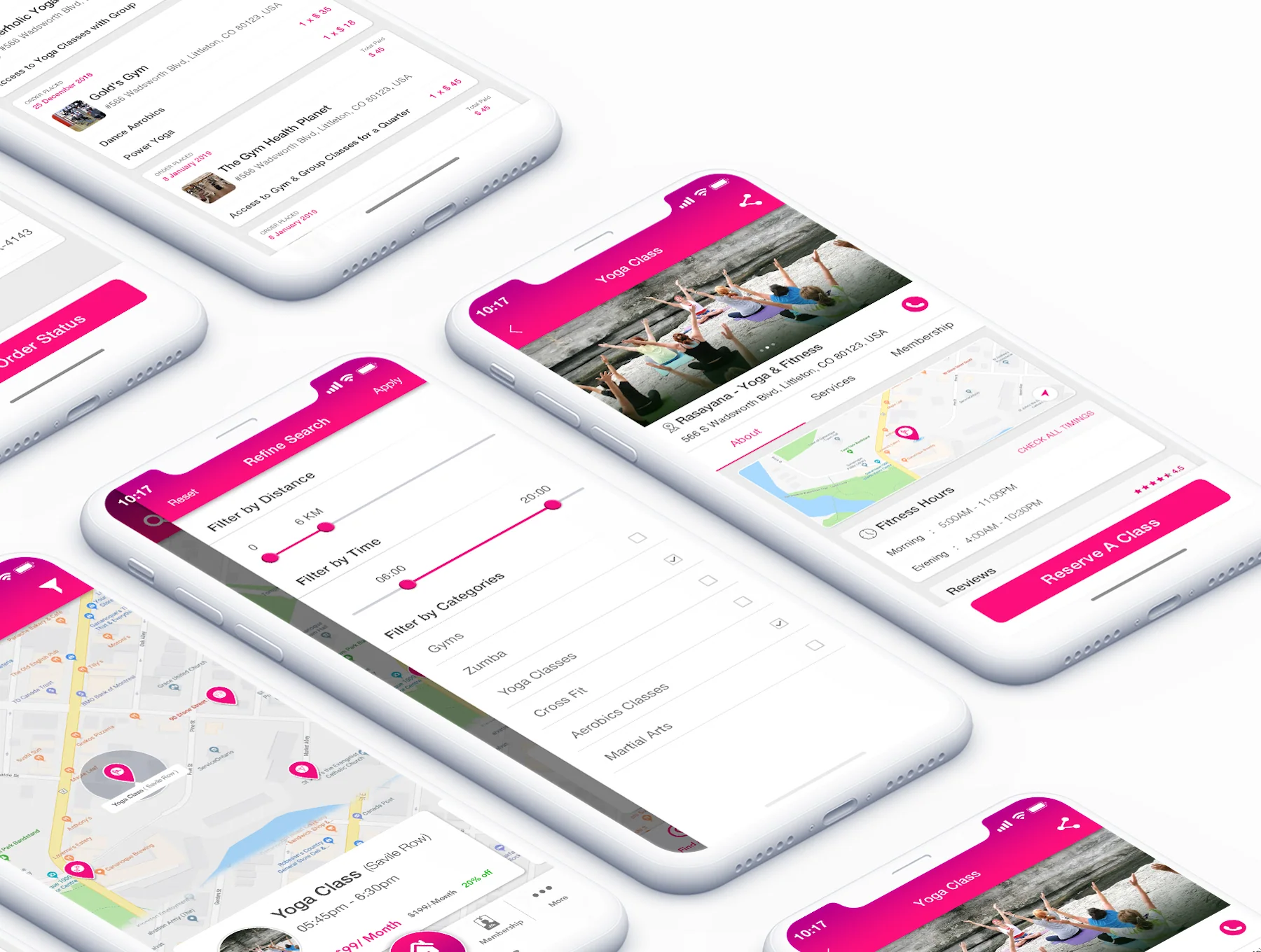 GET FIT - Find NearBy Fitness Classes App UI Kit 6