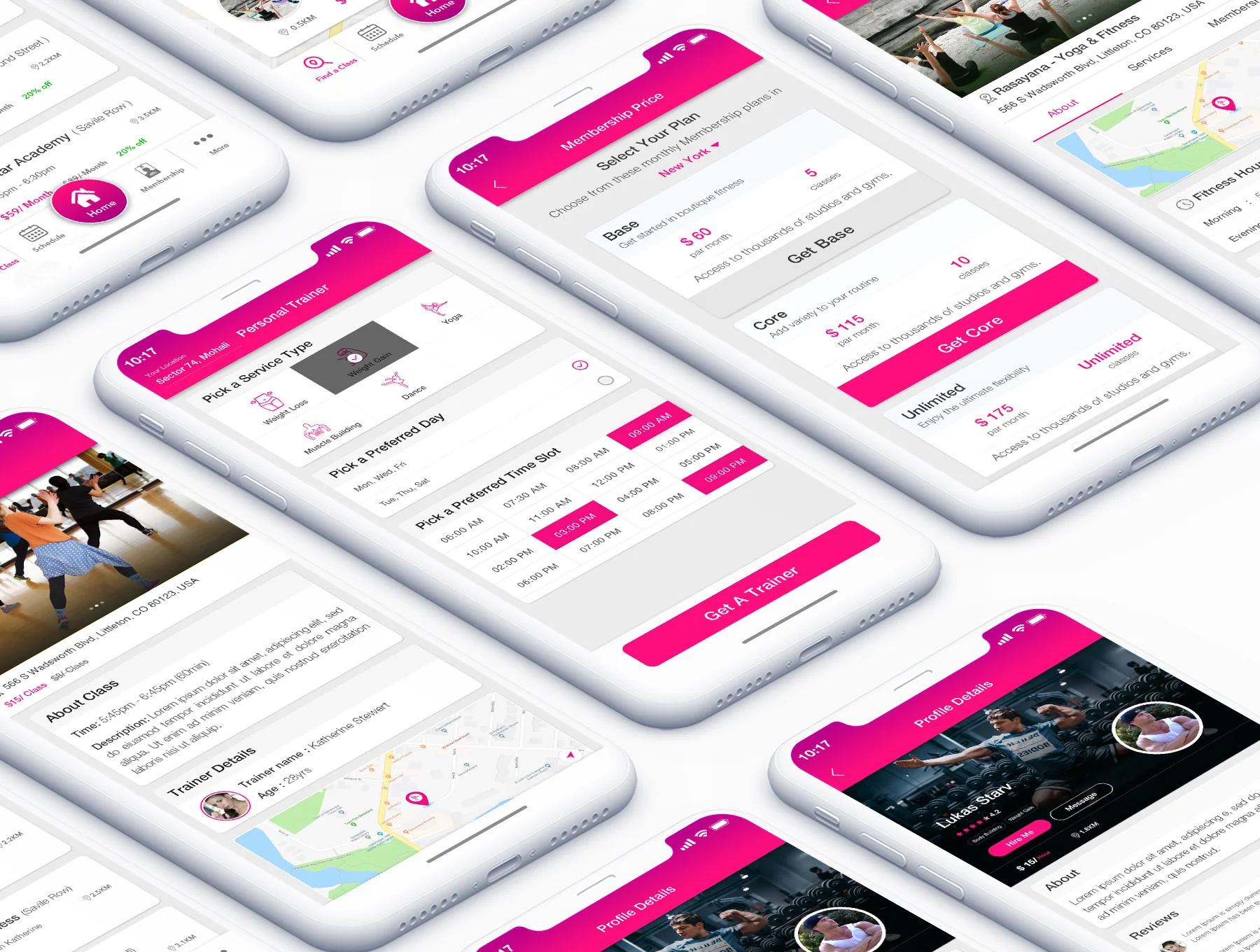 GET FIT - Find NearBy Fitness Classes App UI Kit 8