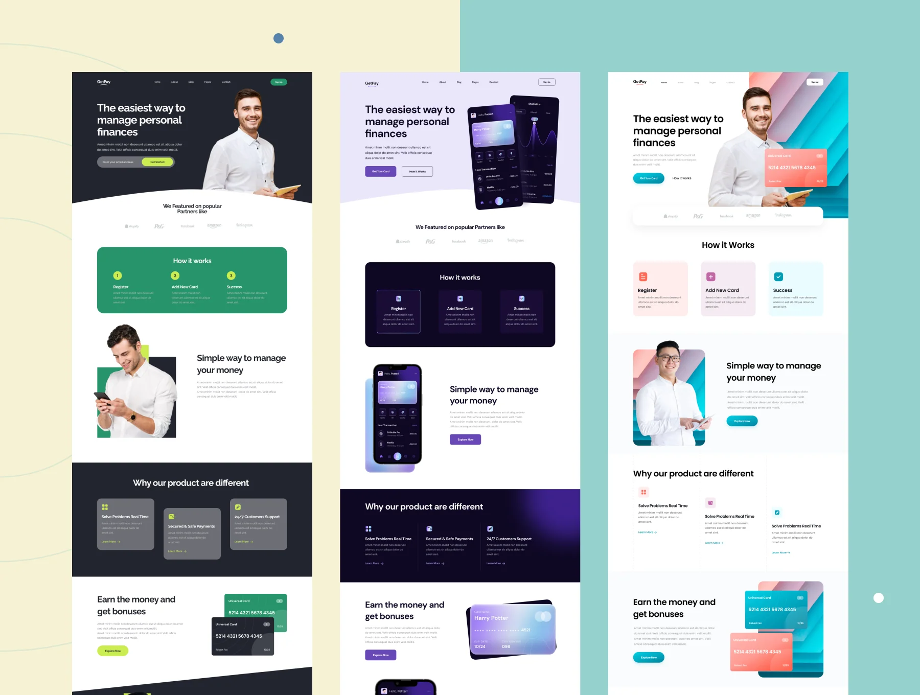 GetPay - 6 Unique Finance Landing Pages 5