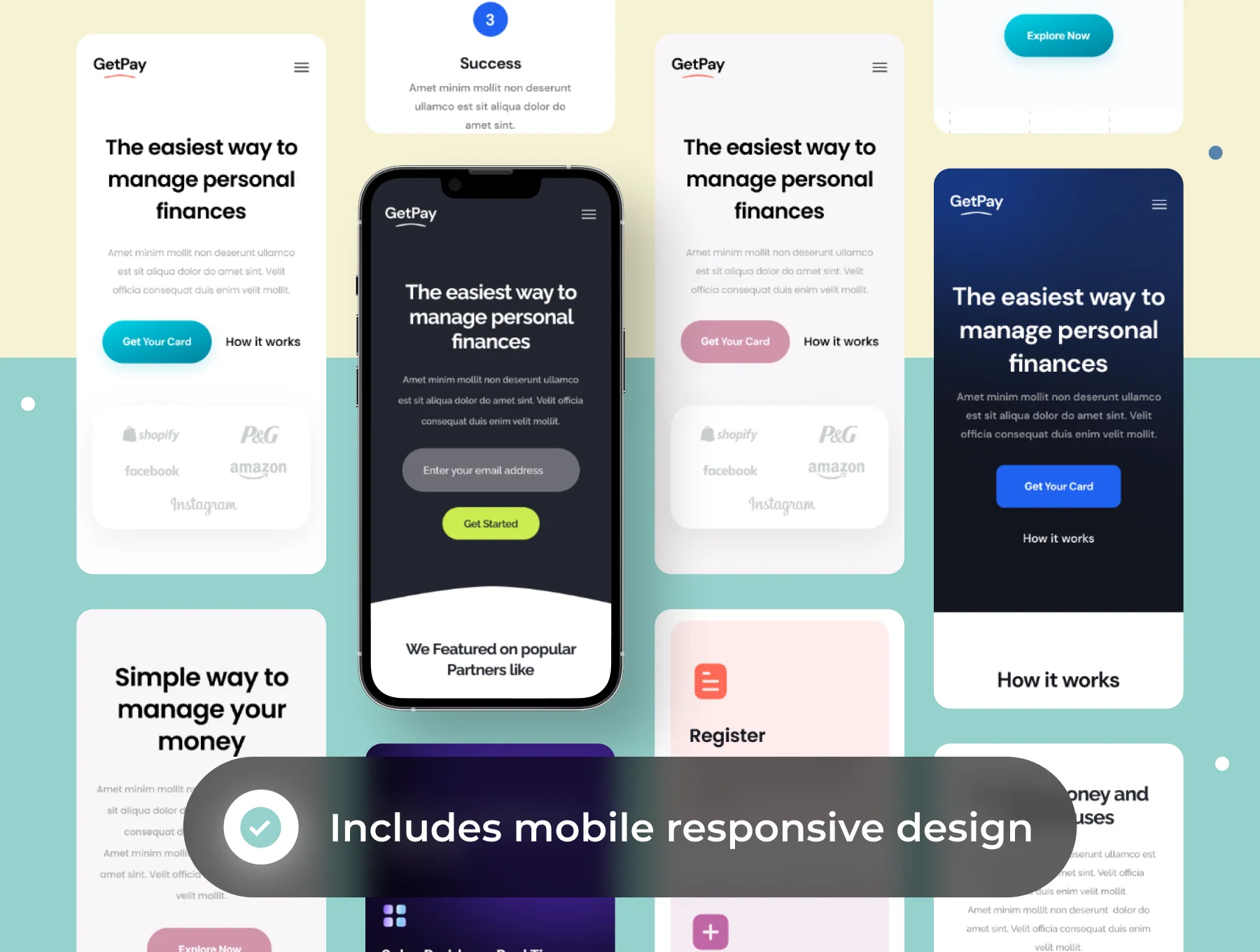 GetPay - 6 Unique Finance Landing Pages 7