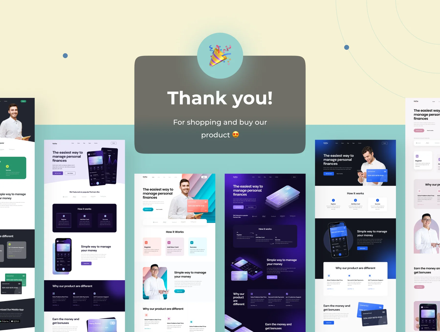 GetPay - 6 Unique Finance Landing Pages 8