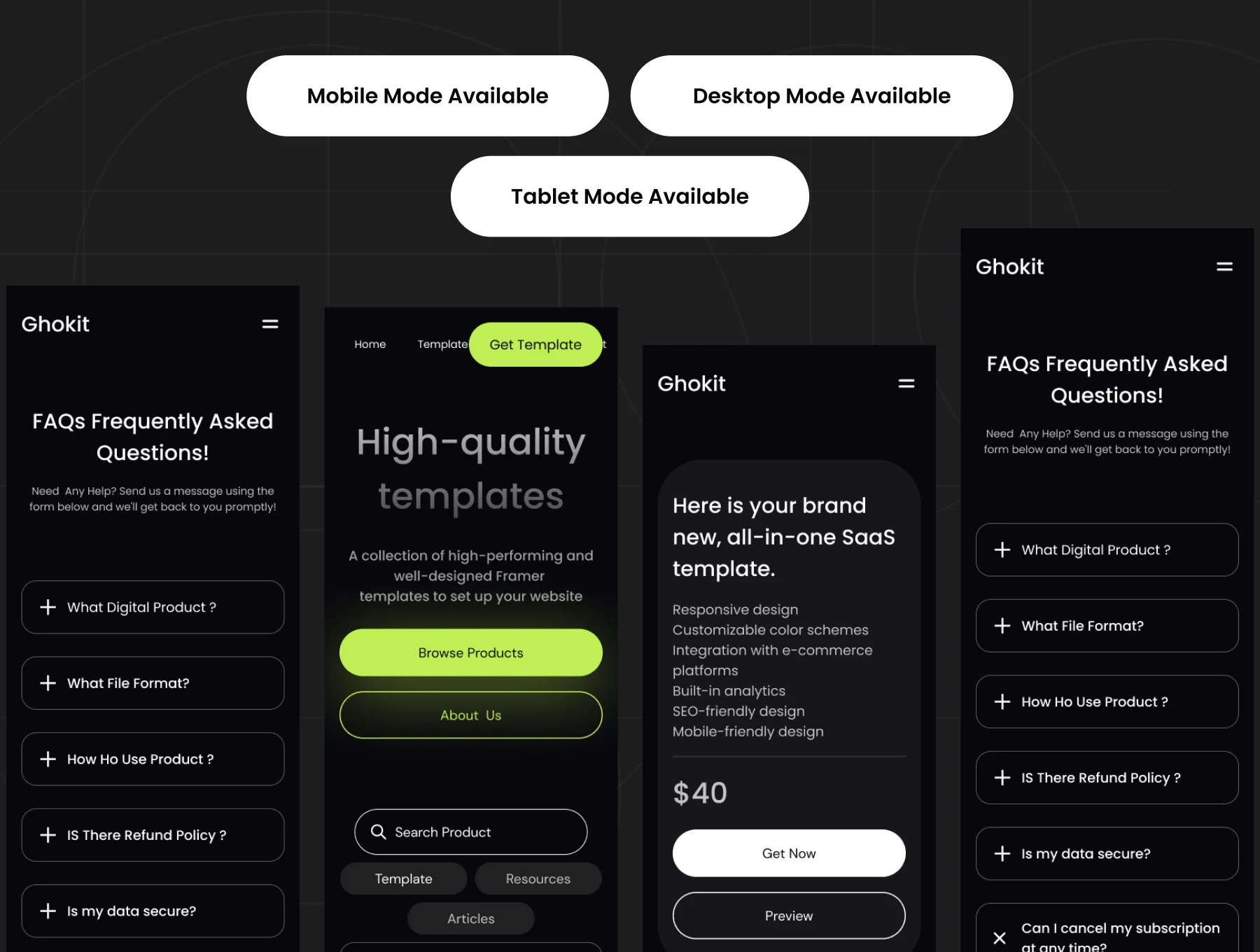 Ghokit Digital Marketplace website template 2