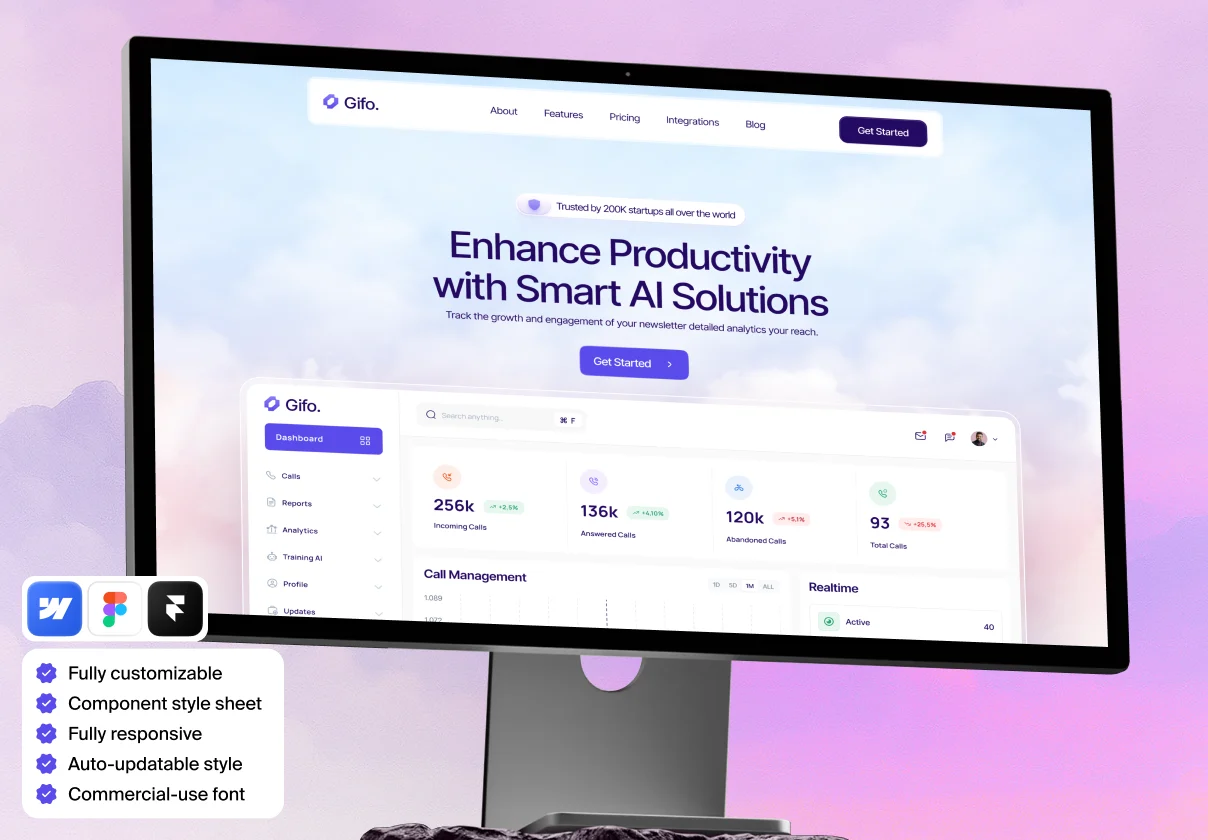 Gifo — AI SaaS Website Template