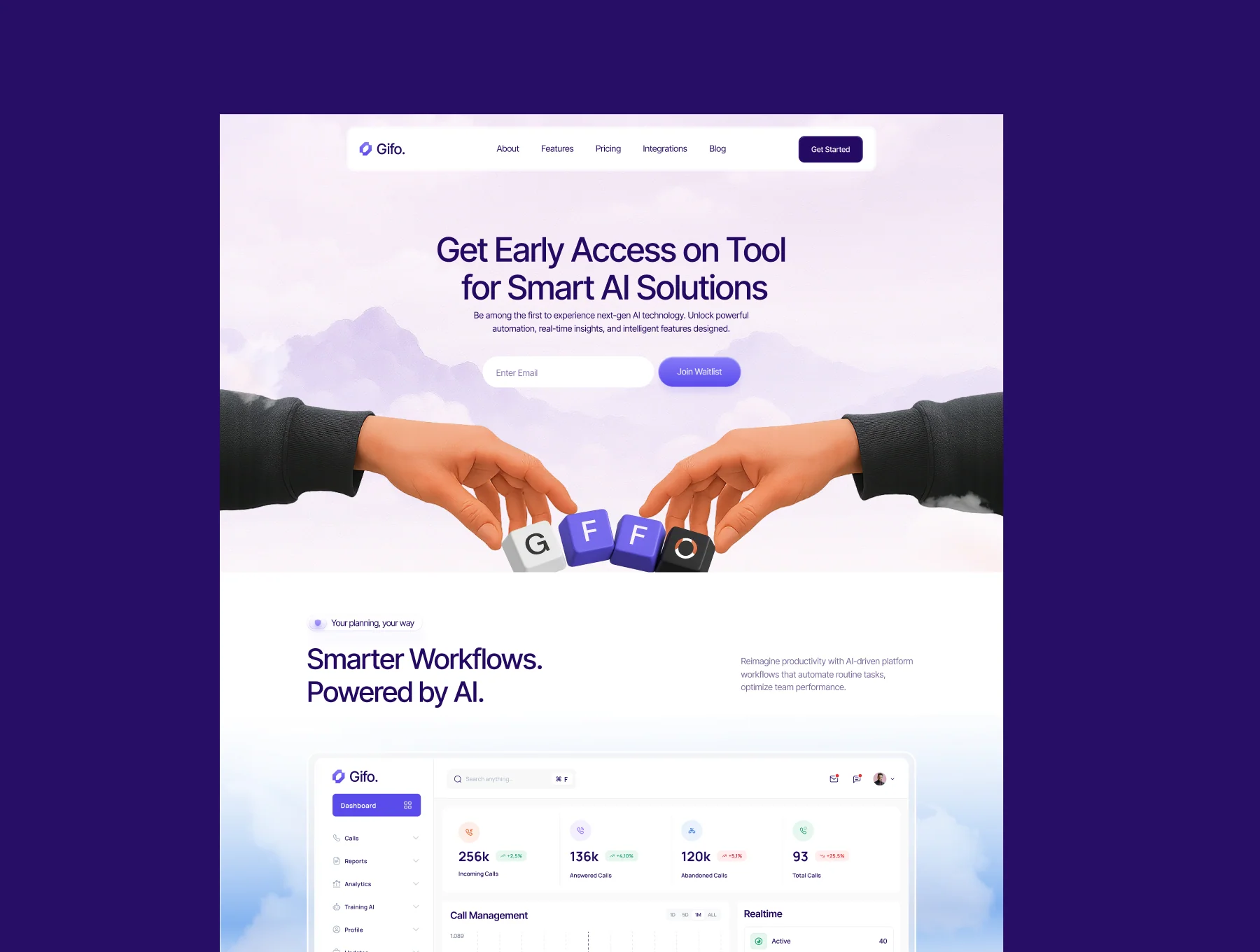 Gifo — AI SaaS Website Template 4