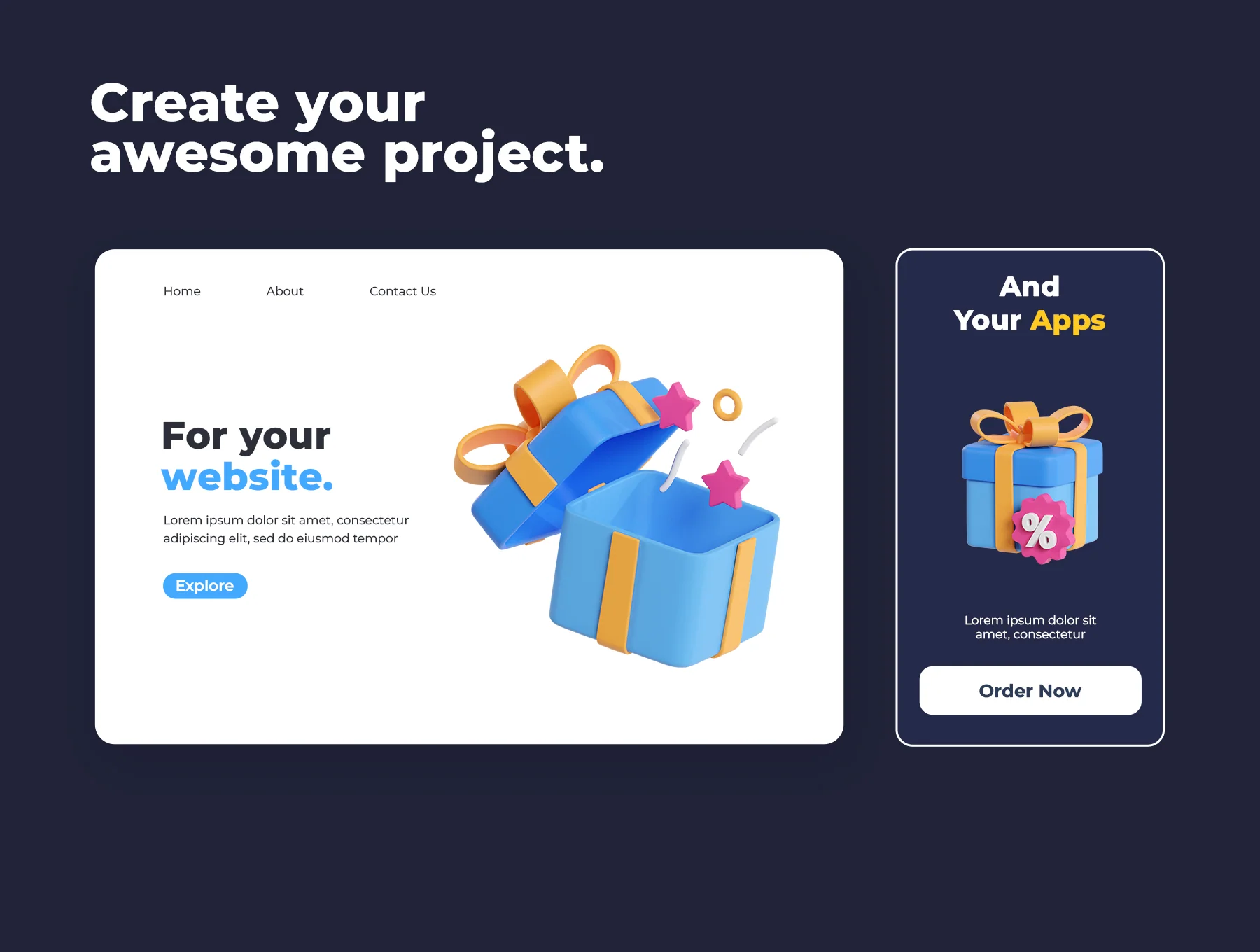 Gift Box 3D Icons 4