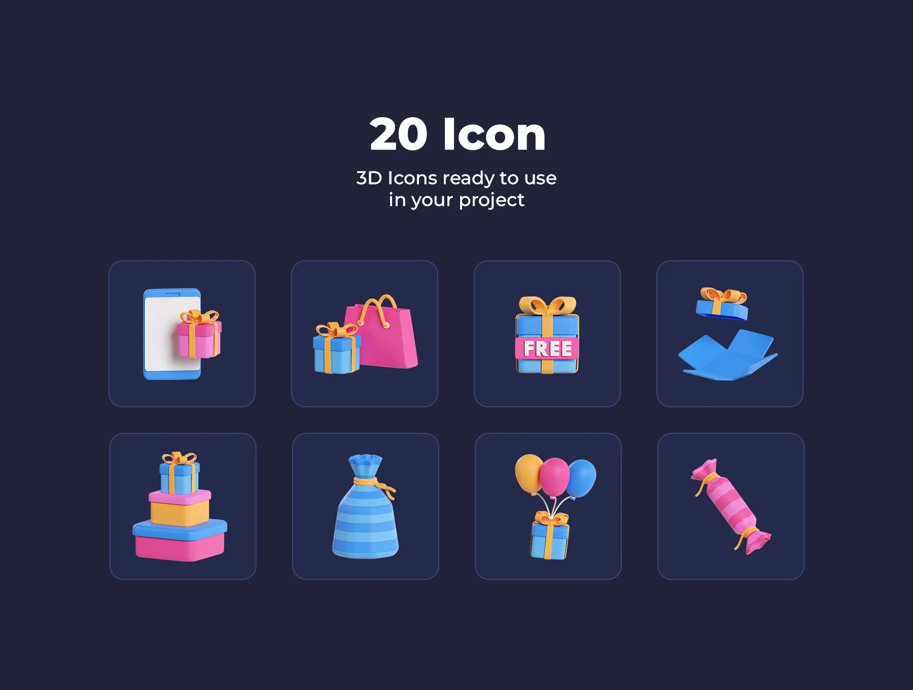 Gift Box 3D Icons 5