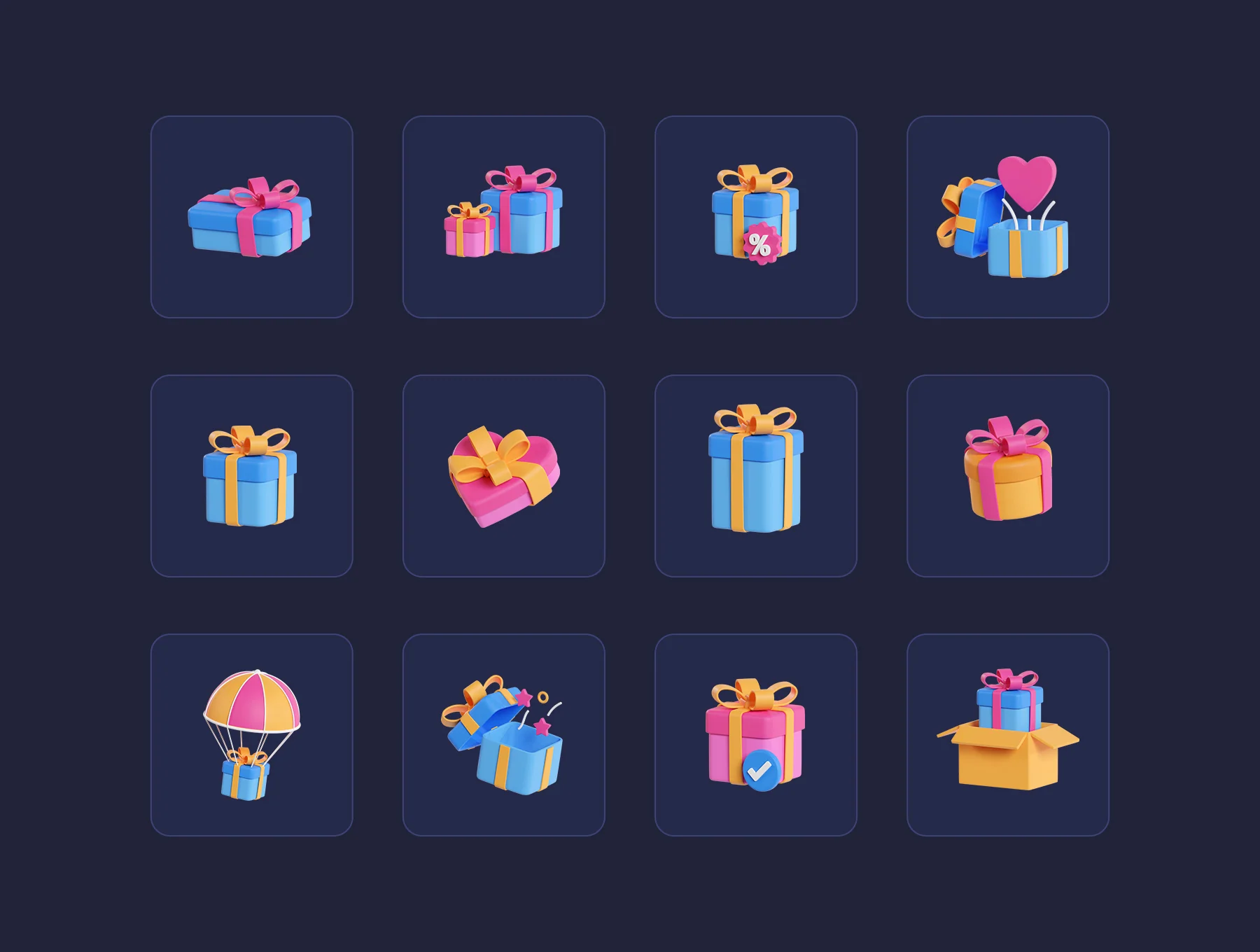 Gift Box 3D Icons 6