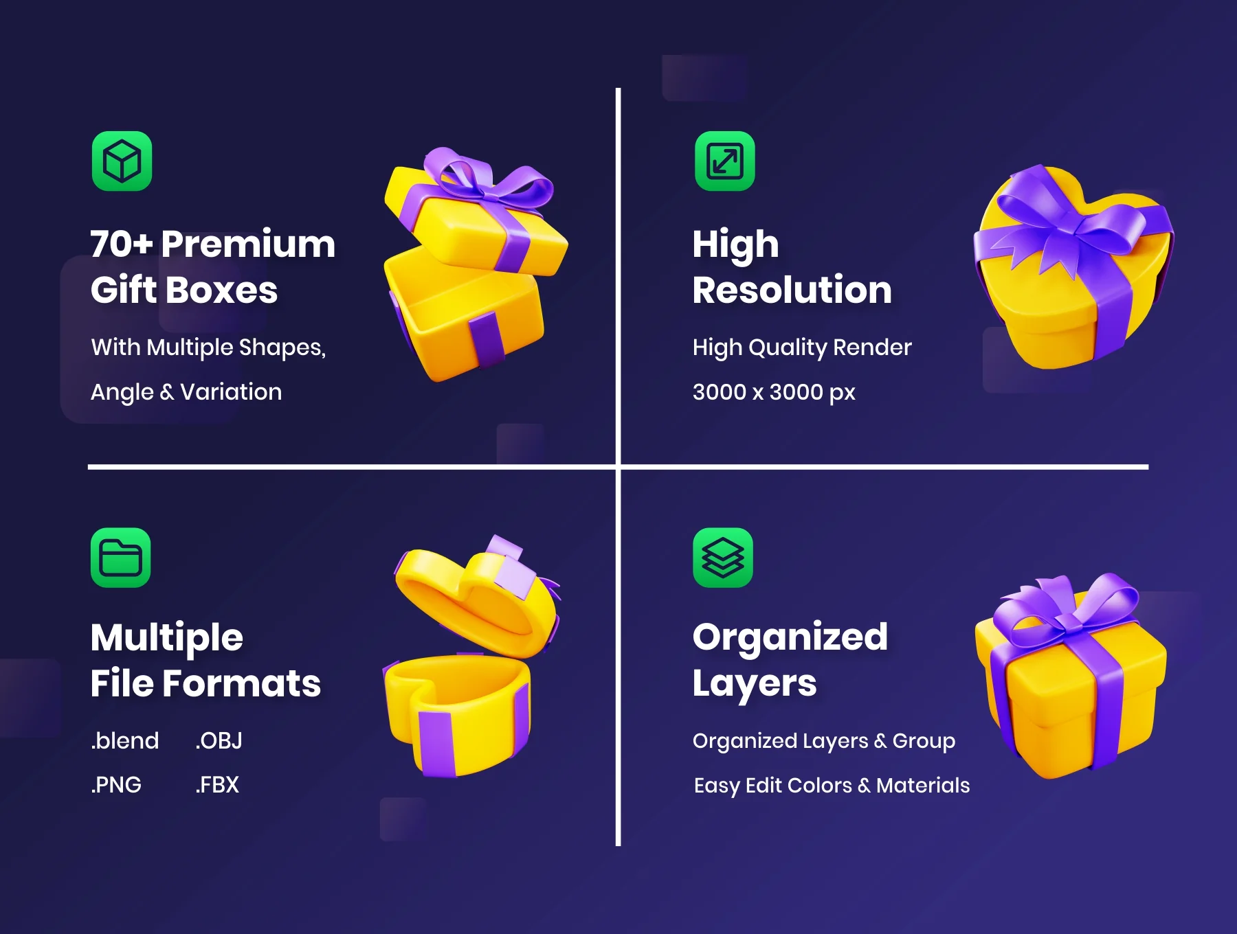Gift Boxes - 3D Illustration 2