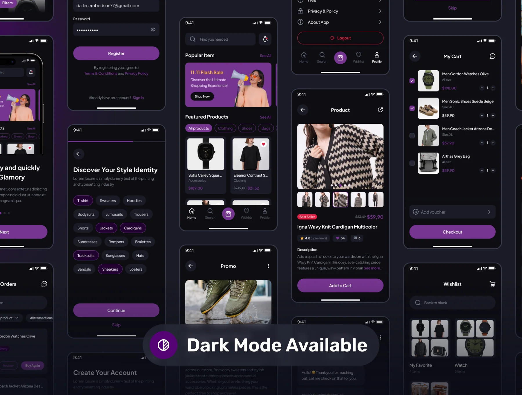 GLAMORY - Fashion Store Mobile App UI Kit 2