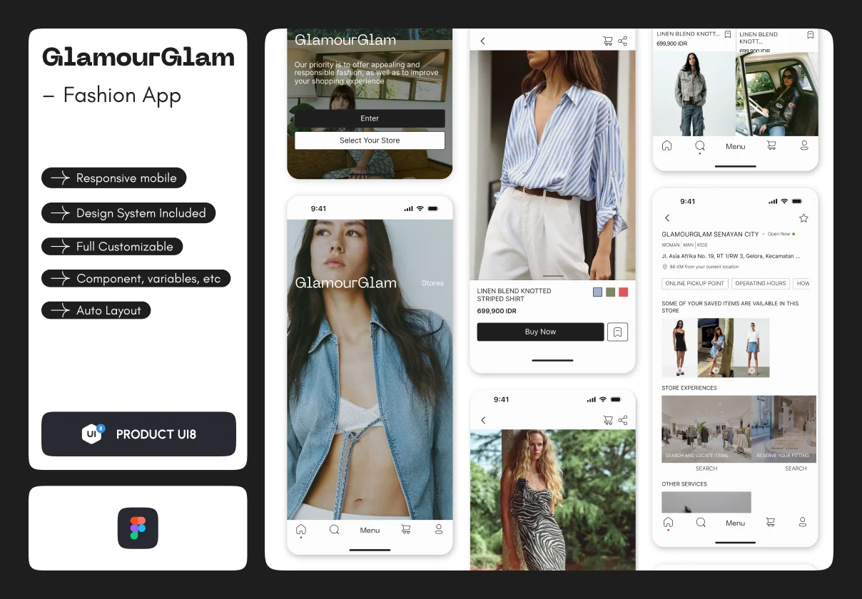 GlamourGlam: A Fashion E-commerce App Design