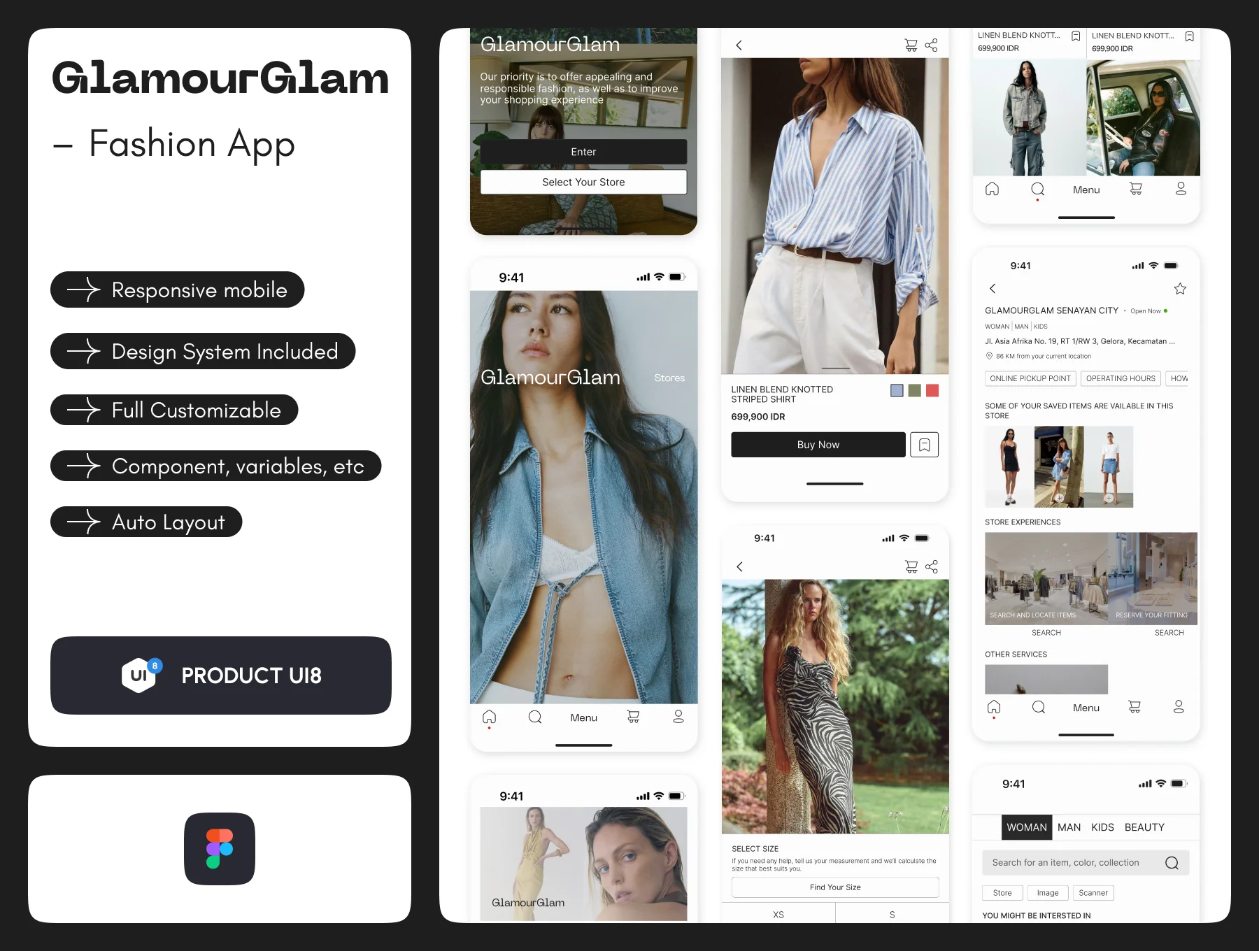GlamourGlam: A Fashion E-commerce App Design