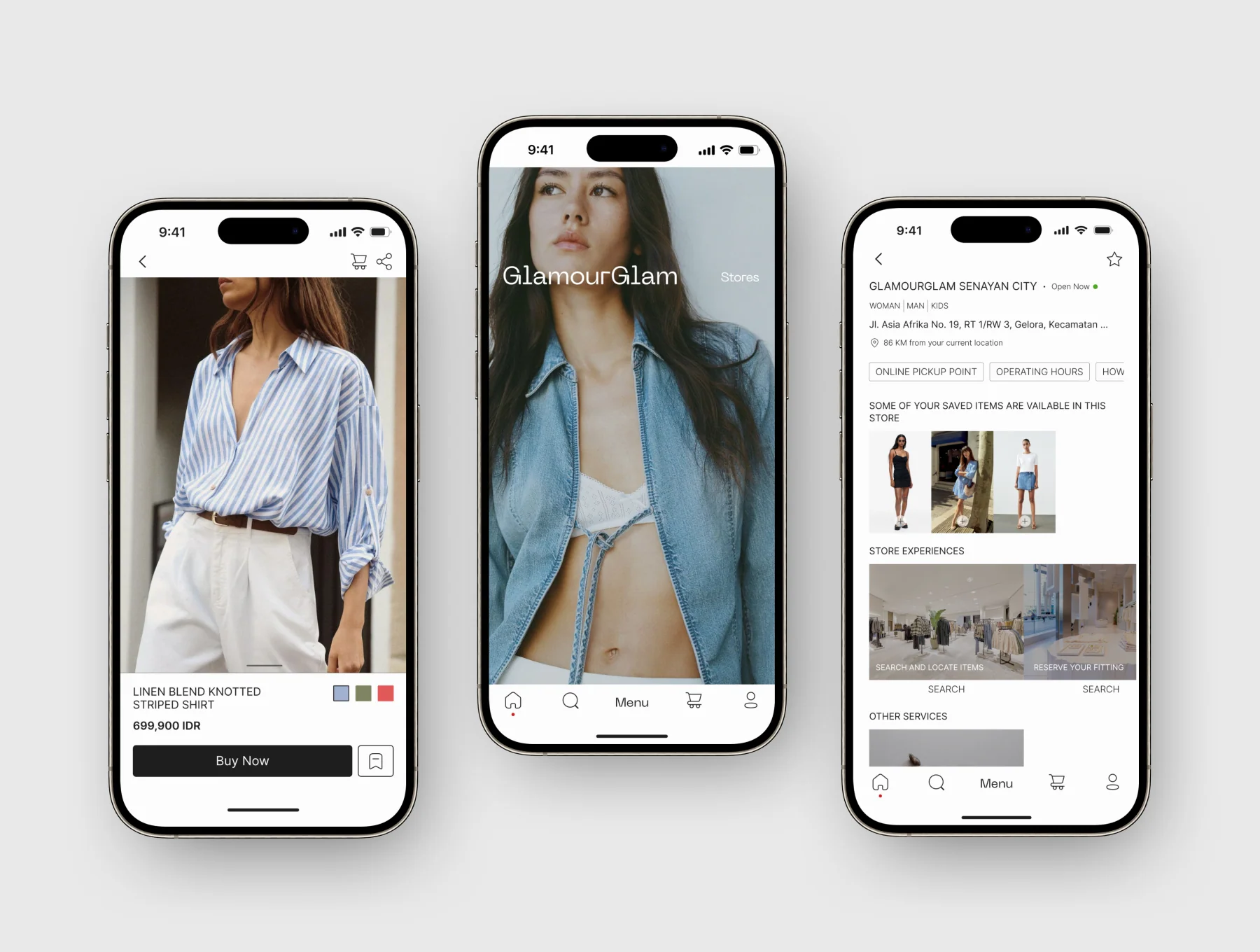 GlamourGlam: A Fashion E-commerce App Design 2