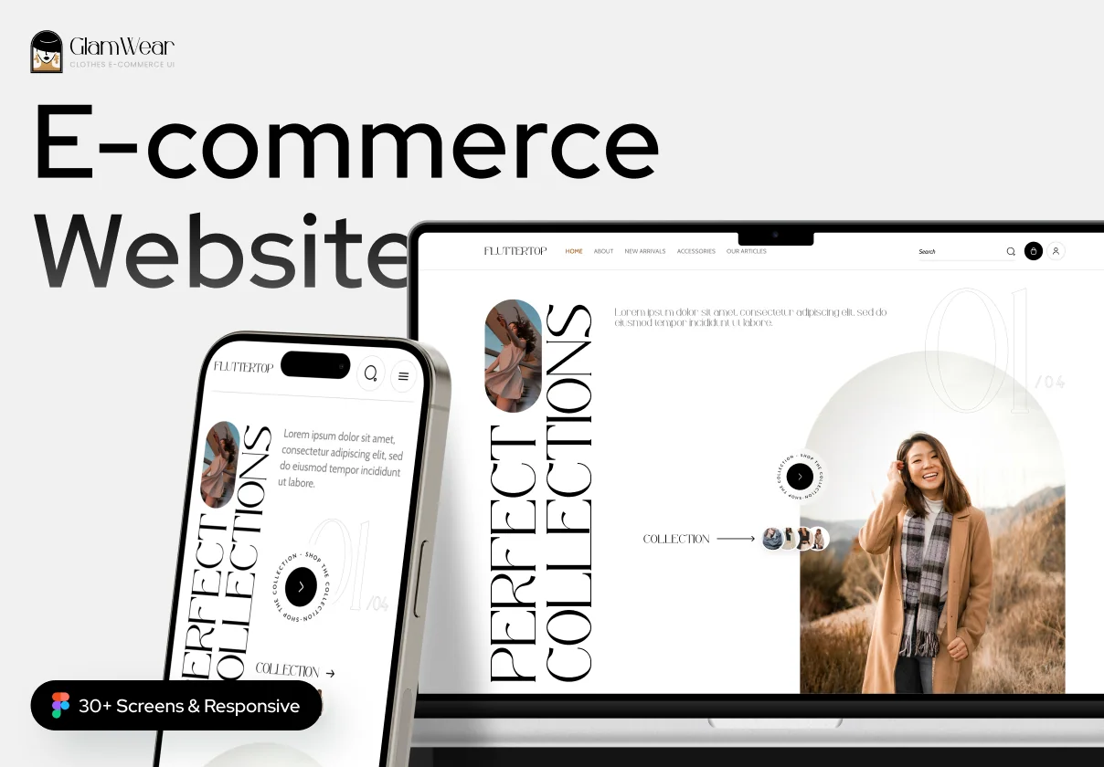 Glamwear: UI Kit for Women’s Clothing & Jewelry Websites