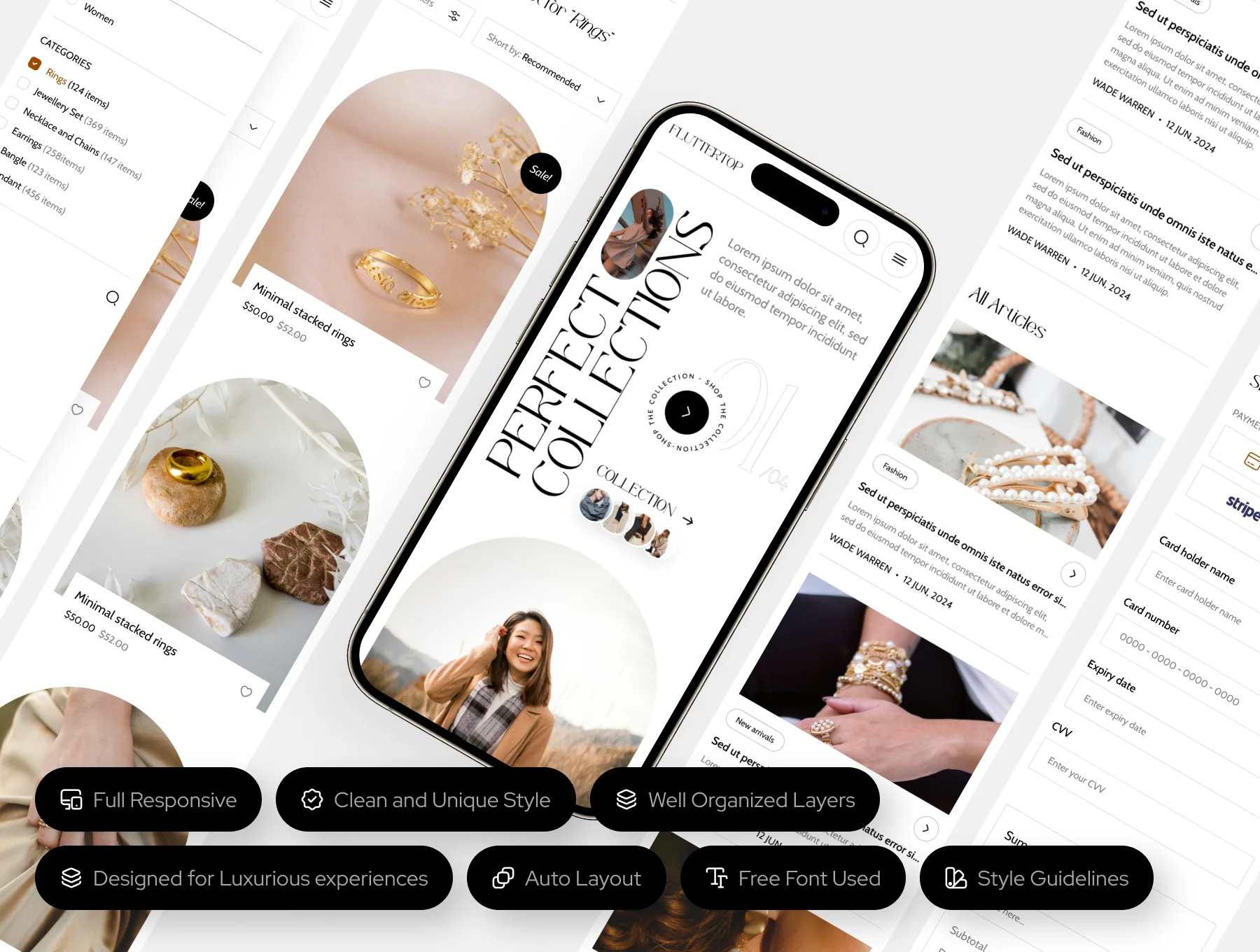 Glamwear: UI Kit for Women’s Clothing & Jewelry Websites 2