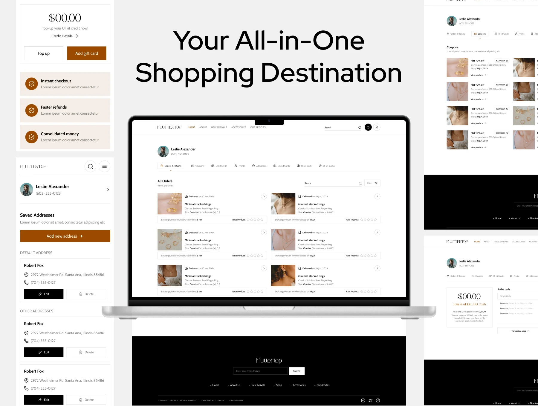 Glamwear: UI Kit for Women’s Clothing & Jewelry Websites 6