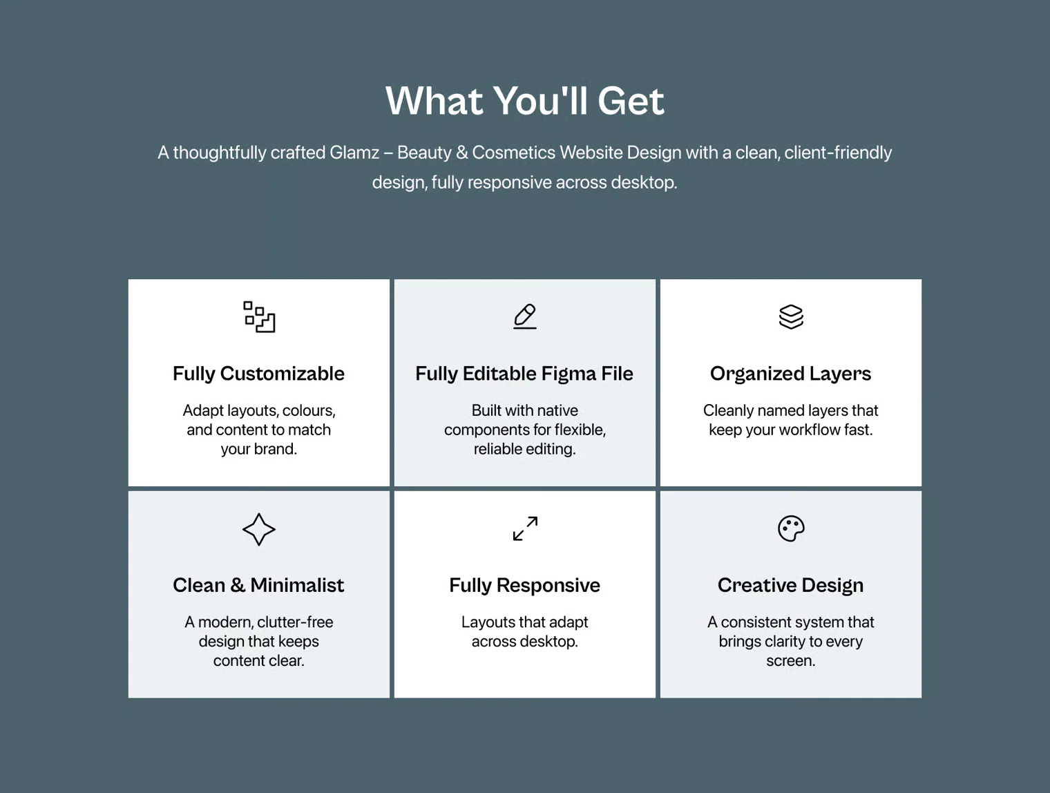 Glamz – Beauty & Cosmetics Website Design UI Kit 4