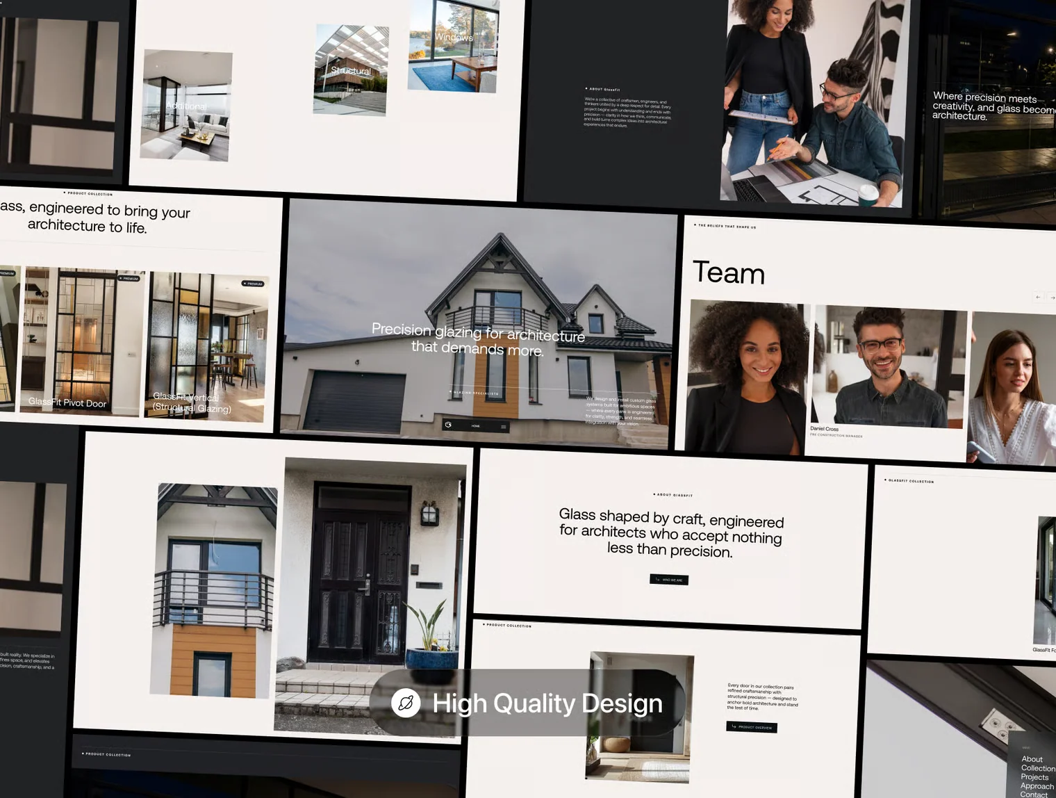 GlassFit — Glazing & Glass Construction Website UI Kit 2