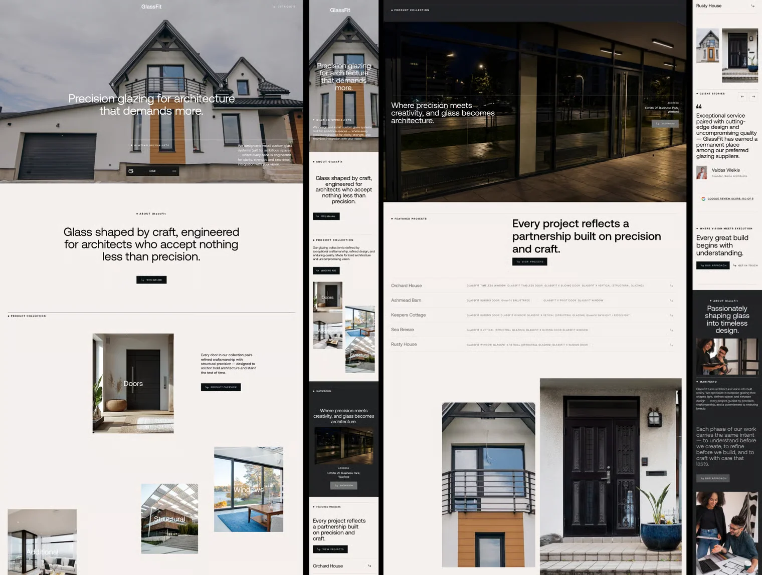 GlassFit — Glazing & Glass Construction Website UI Kit 6