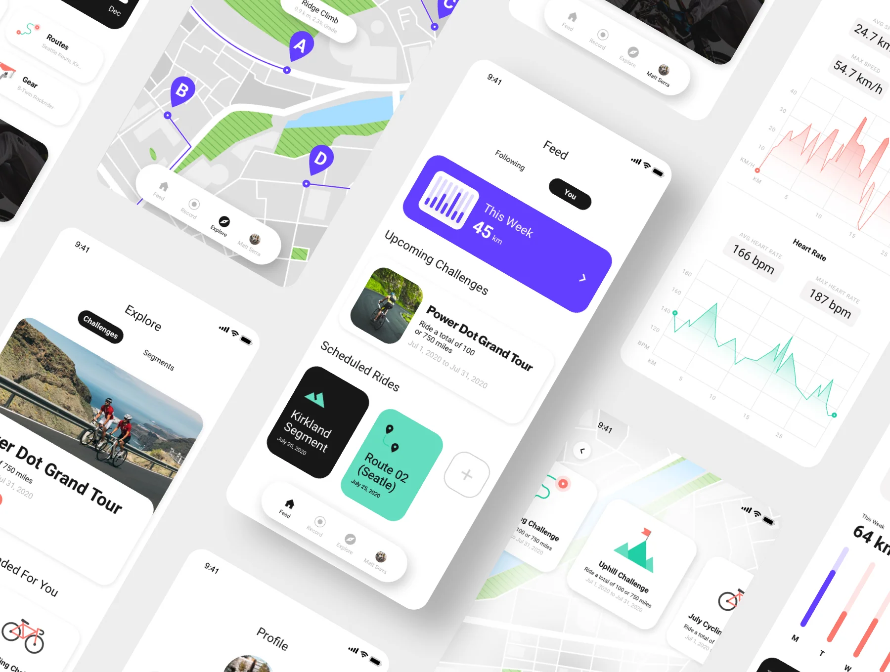 Glide Cycling App (UI Kit) 4