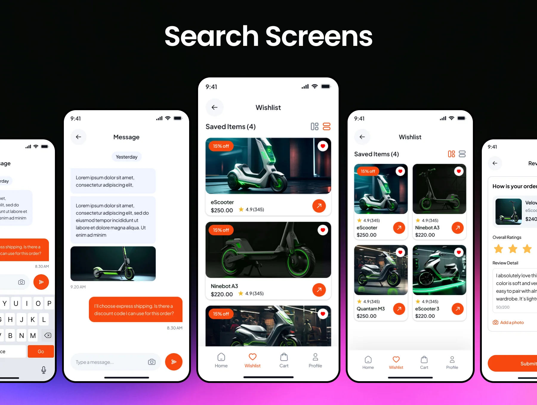 GlideUp – E-Scooter E-Commerce App UI Kit 7