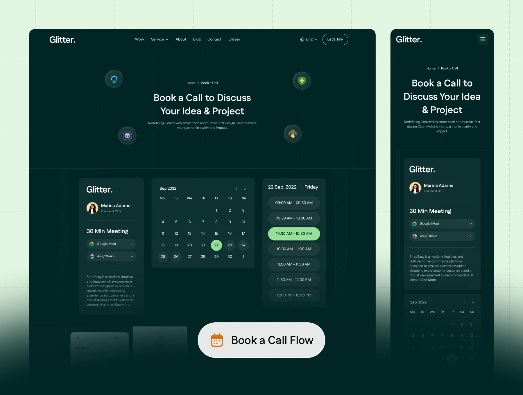 Glitter – Digital Agency Website UI Template 5