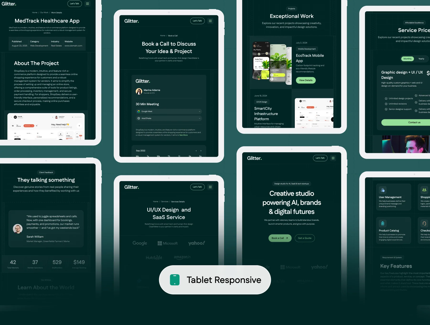 Glitter – Digital Agency Website UI Template 8