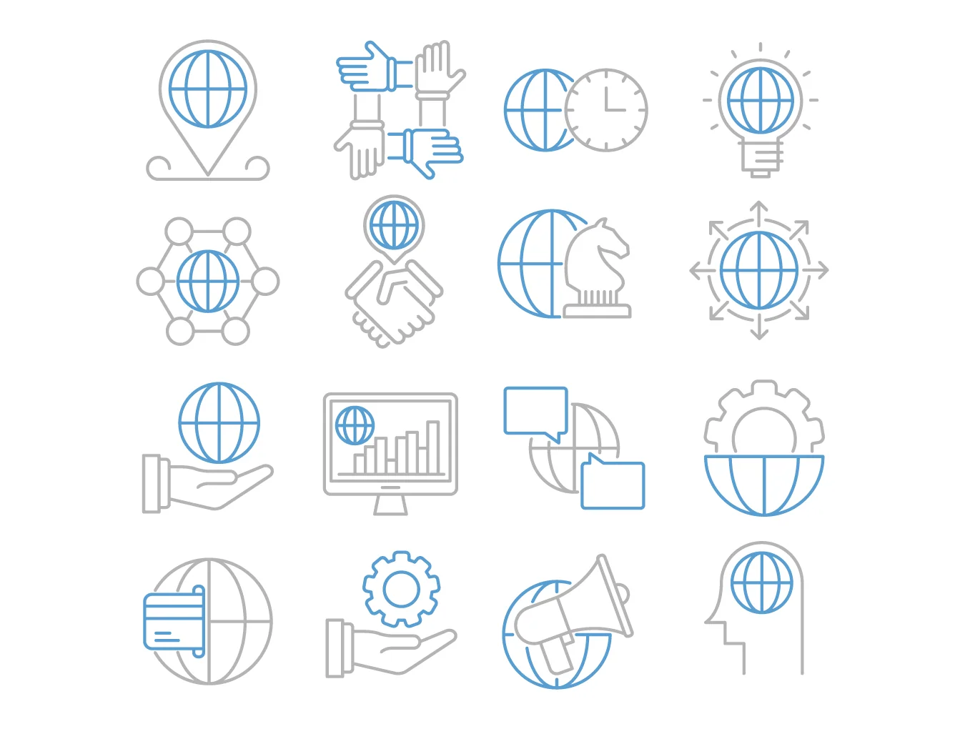 16 Global Business Icons 3