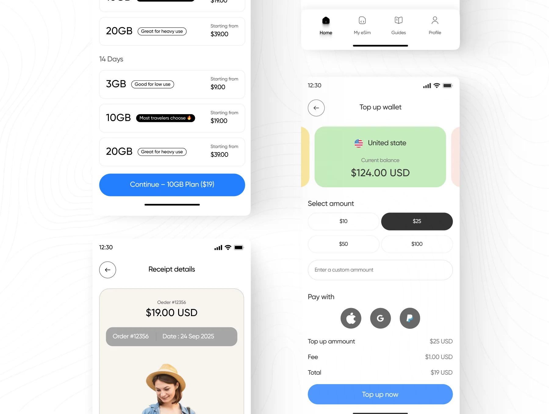 Global Esim App Product Ui Kit  + Dark 4