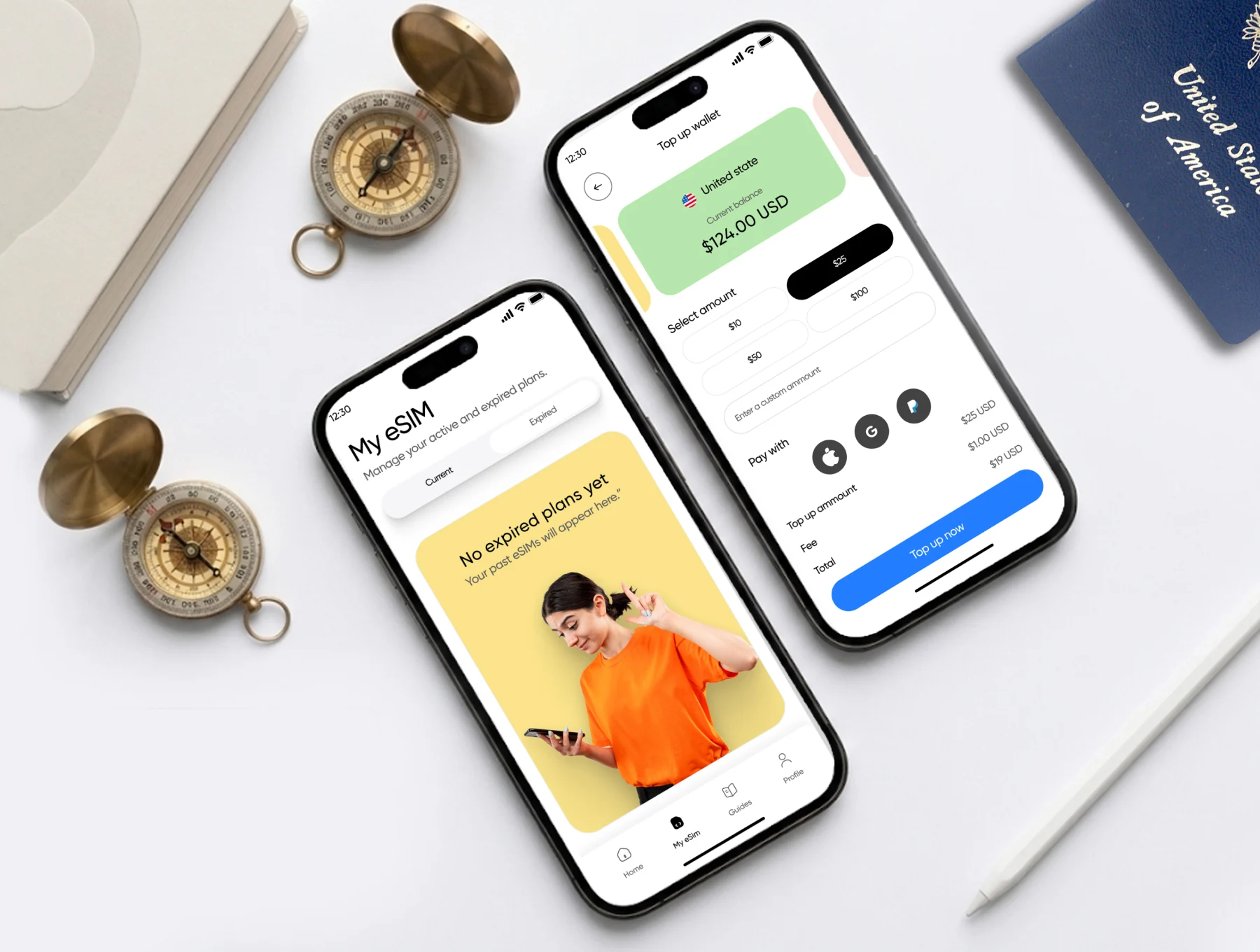 Global Esim App Product Ui Kit  + Dark 8