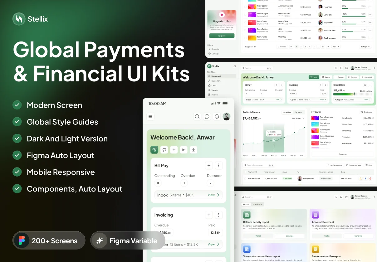 Global Payments & Financial UI Kits