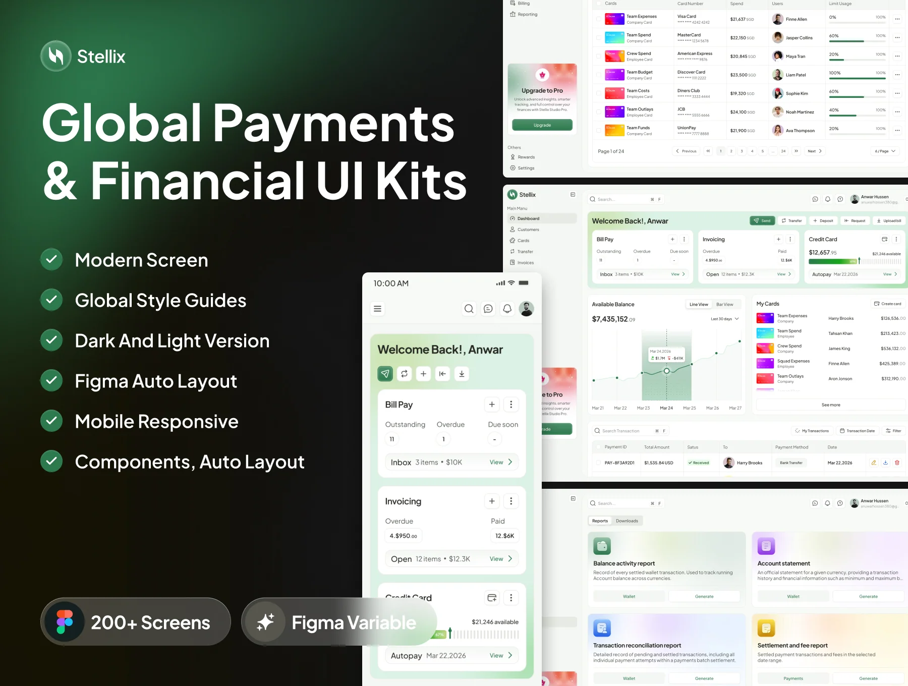 Global Payments & Financial UI Kits