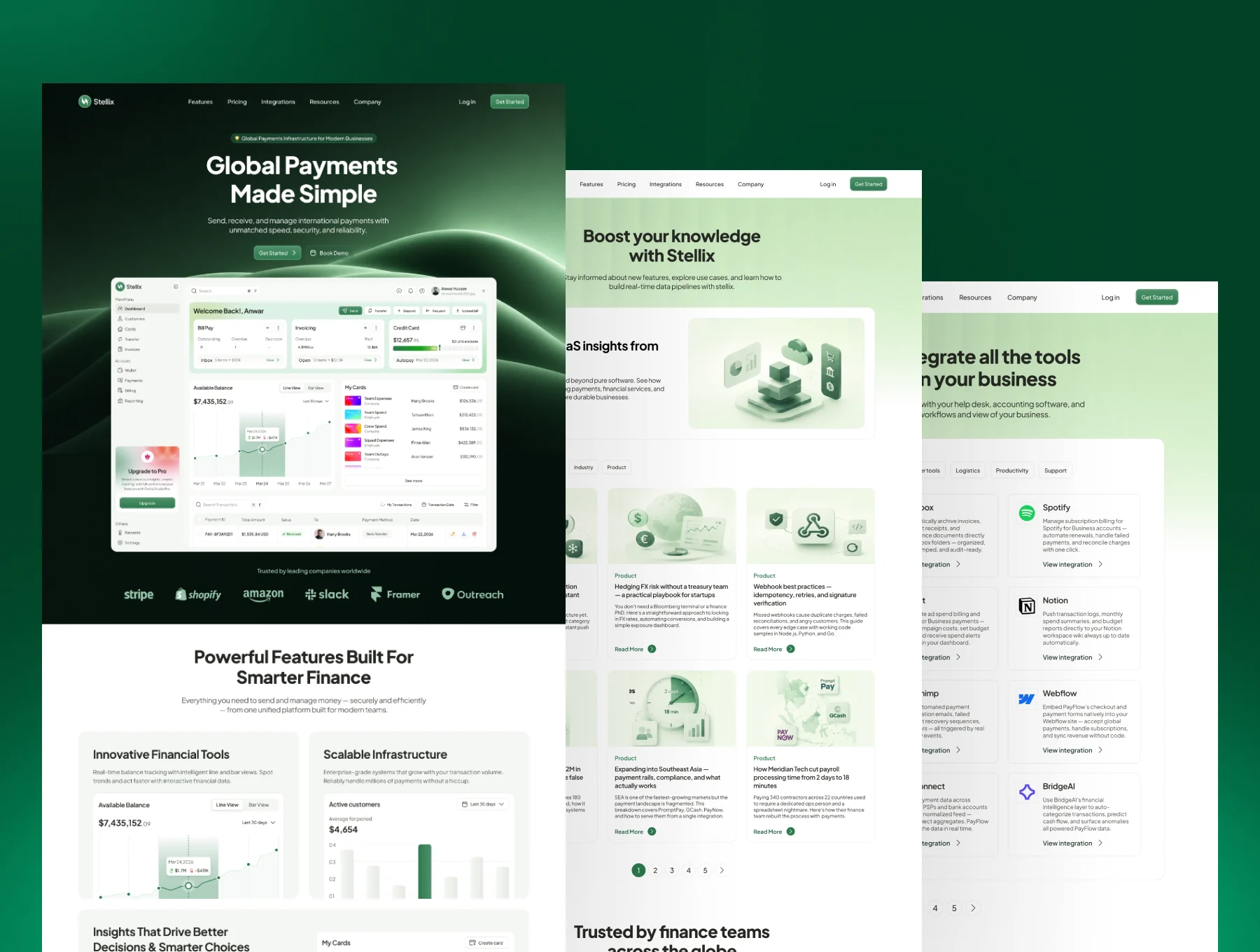 Global Payments & Financial Website, Mobile App & UI Kit