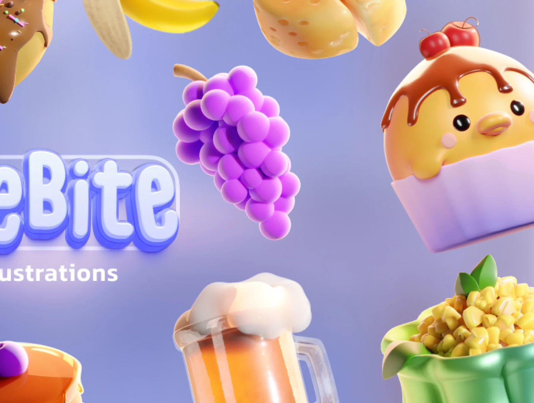 Globebite - 3D Foods Illustrations 2