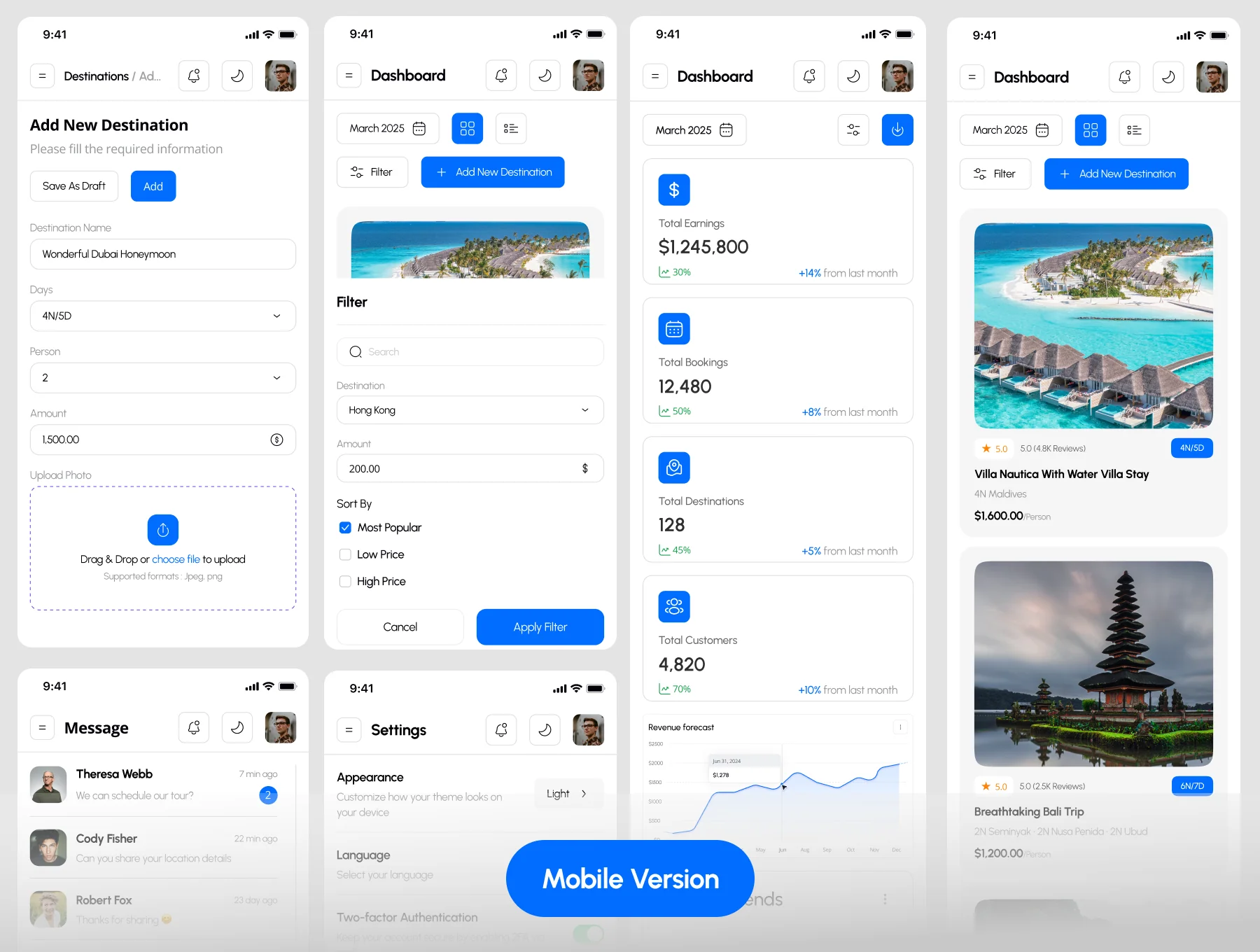 Globrify - Travel Agency Management Dashboard Admin UI Kit 5