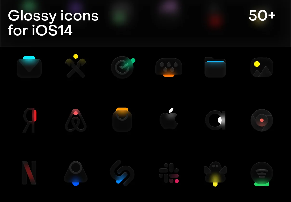 Glossy icons