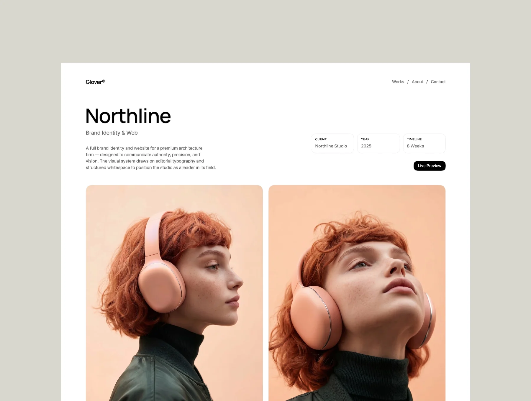 Glover® - Portfolio template for creatives 2