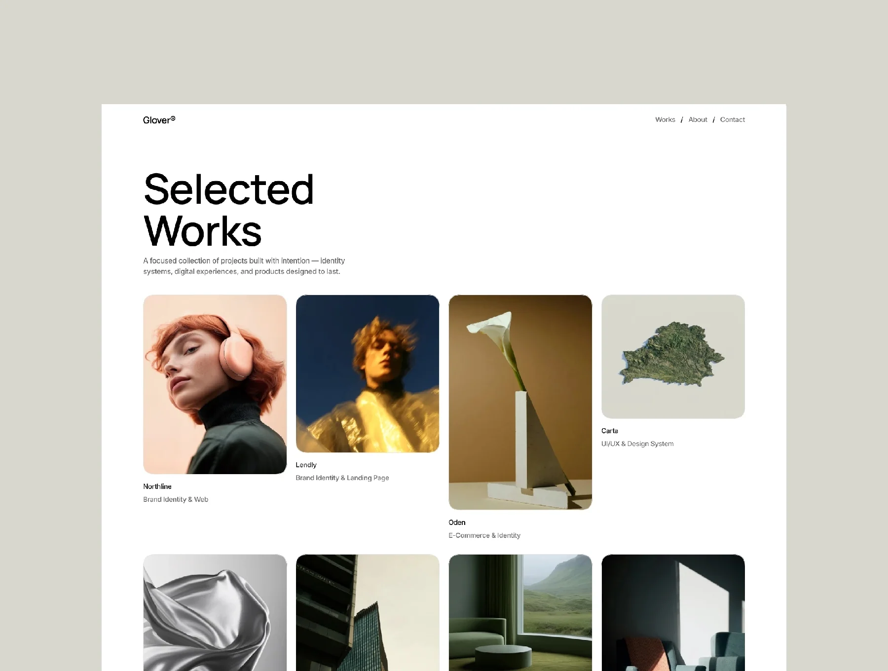 Glover® - Portfolio template for creatives 4