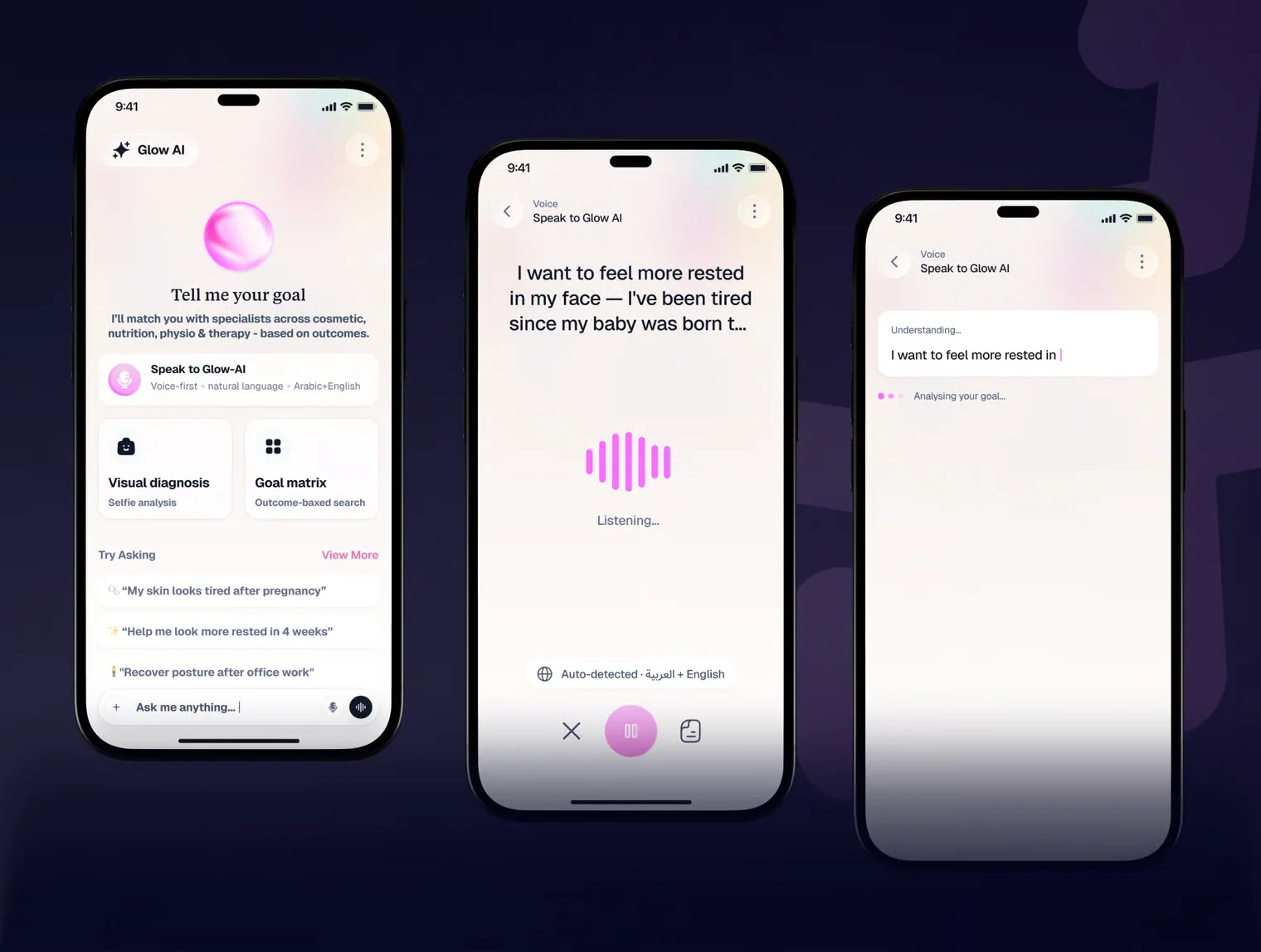 Glow AI - AI-Powered Wellness Care Mobile App UI Kit 4