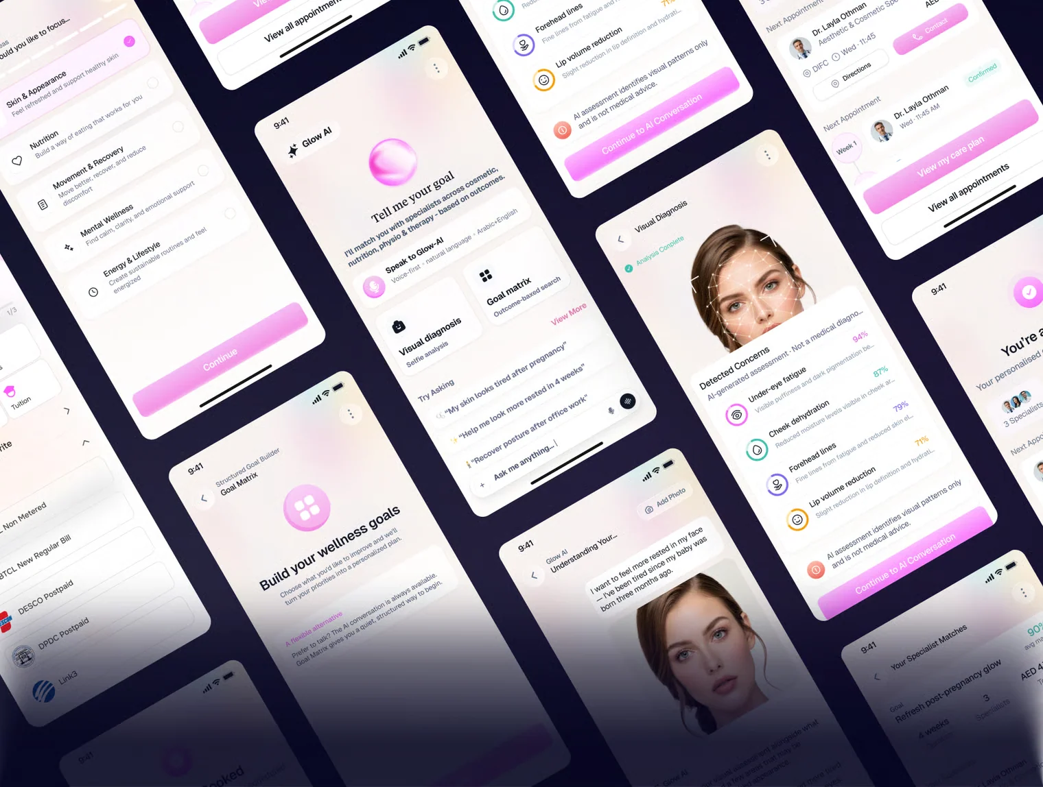 Glow AI - AI-Powered Wellness Care Mobile App UI Kit 5