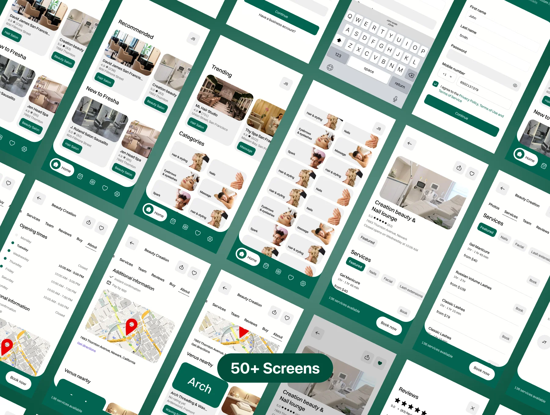Glow – Salon & Spa Booking App UI Kit 5