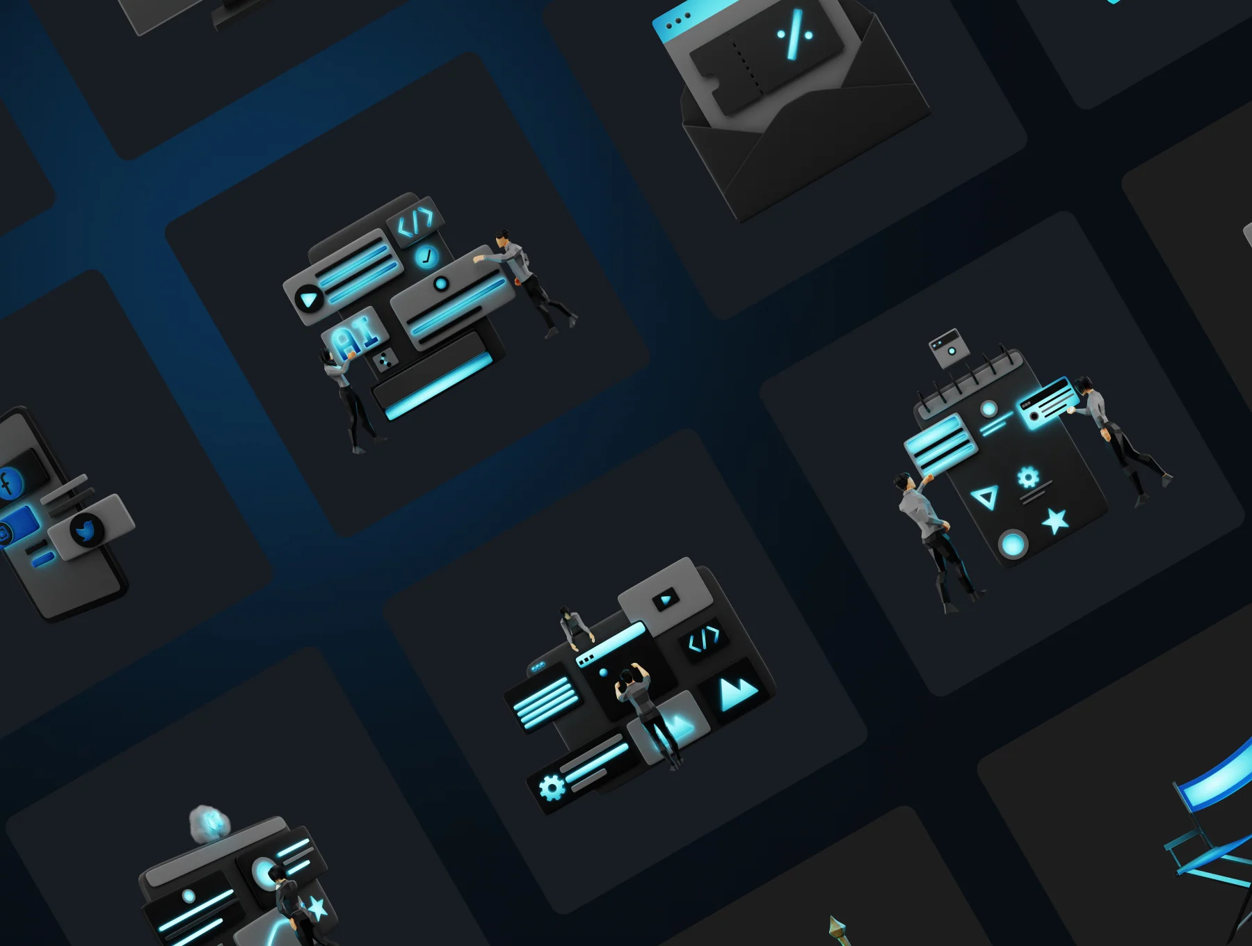 Glow Up | 3D LED Dark Technology Pack 5