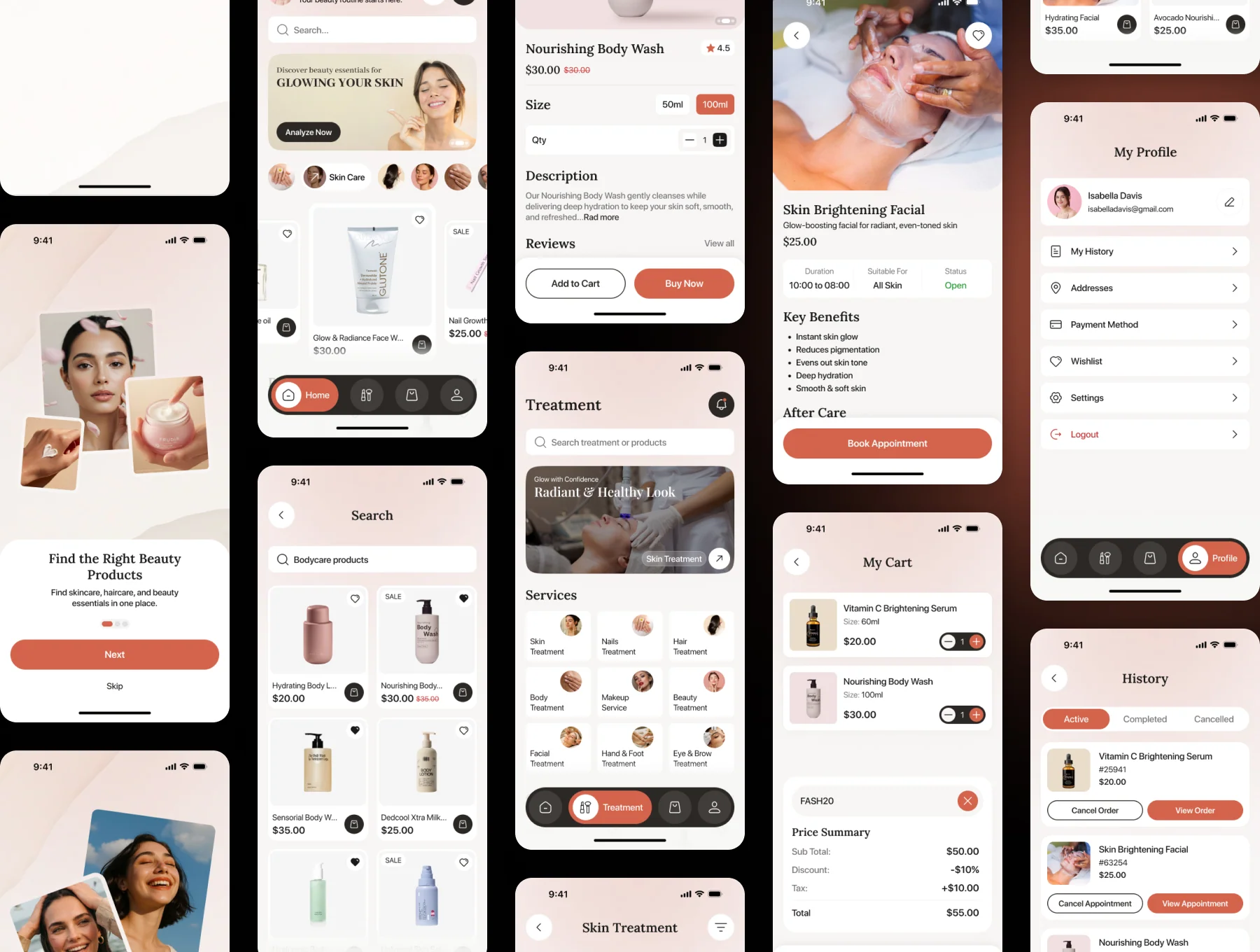 GlowLuxe – E-Commerce App UI Kit 4