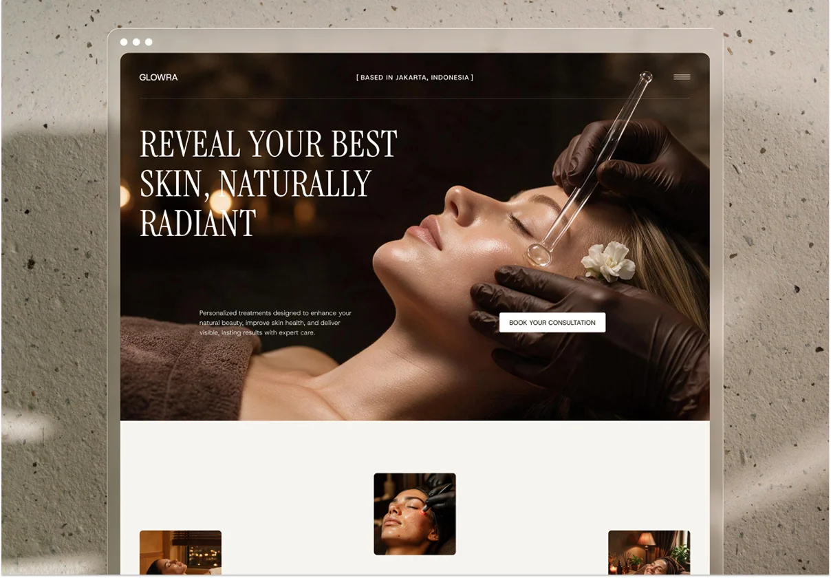 Glowra - Beauty Clinic Website UI Figma Template