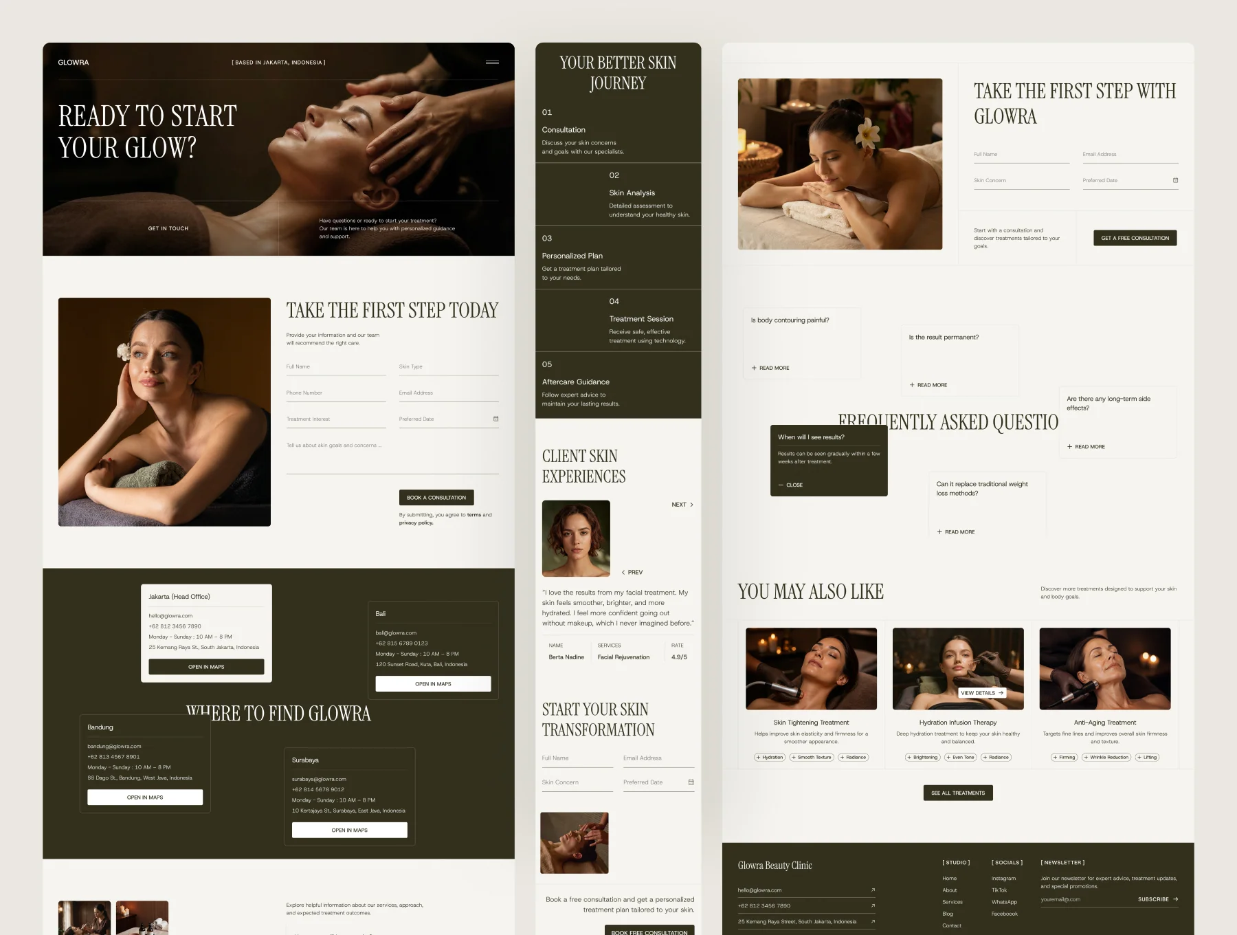Glowra - Beauty Clinic Website UI Figma Template 5