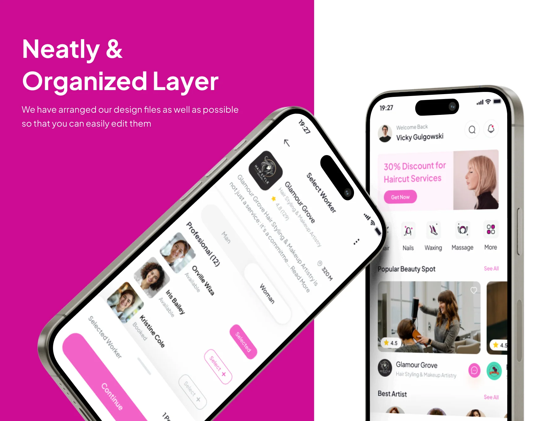 GlowUp - Beauty Appointment Premium UI KIts App 3