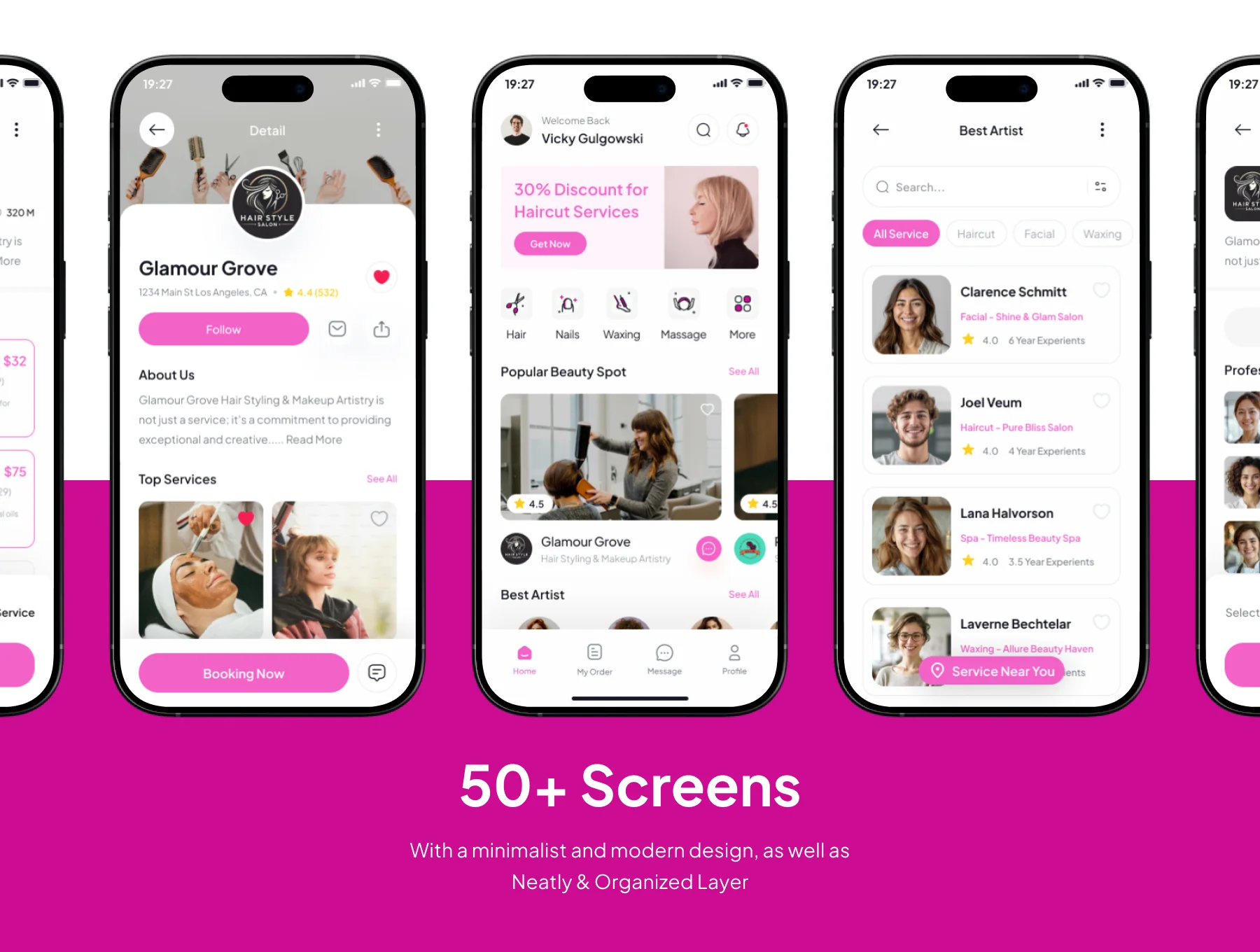 GlowUp - Beauty Appointment Premium UI KIts App 4
