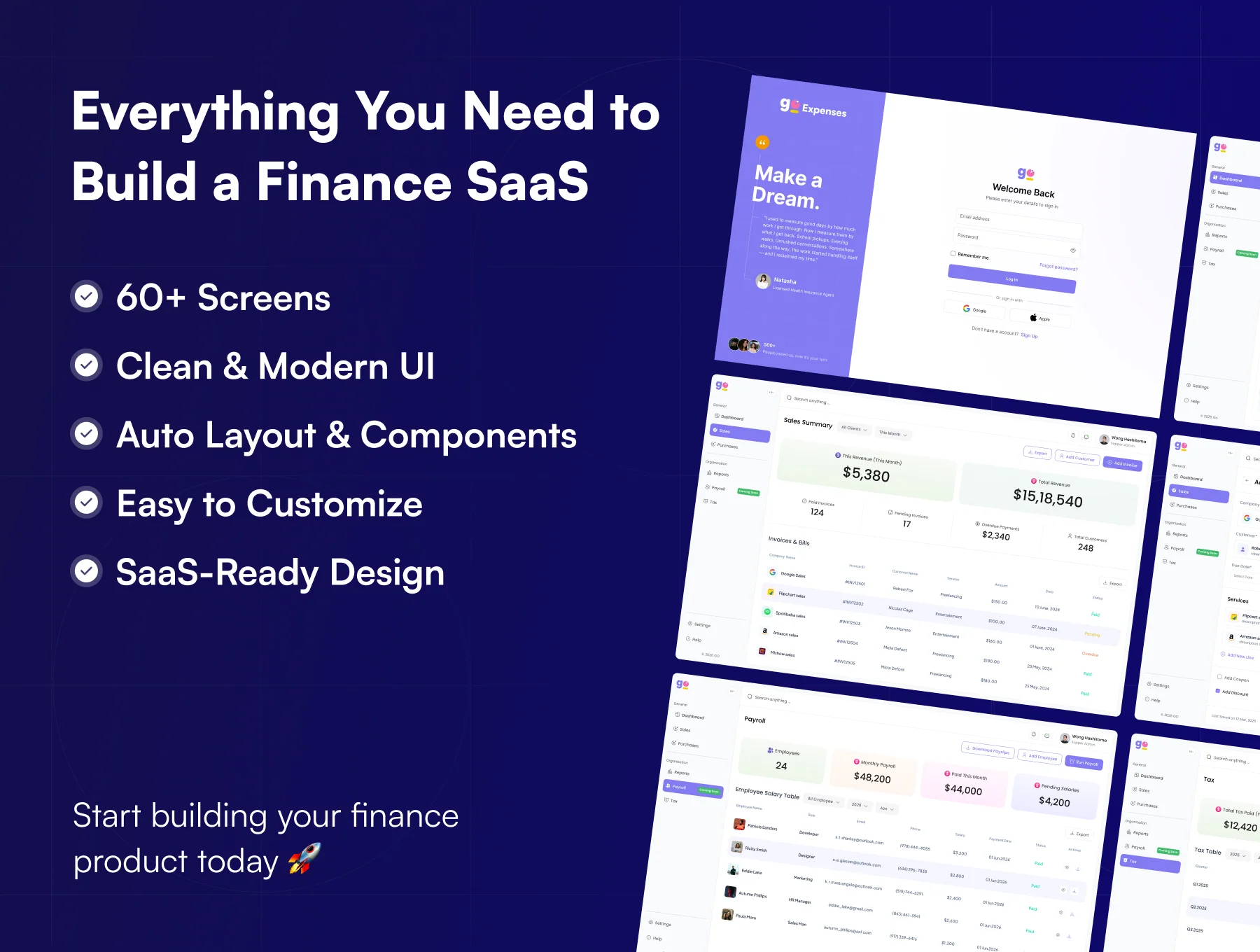 Go Expenses — Finance & Expense Management Dashboard UI Kit (SaaS, Fintech, Admin Panel) 10